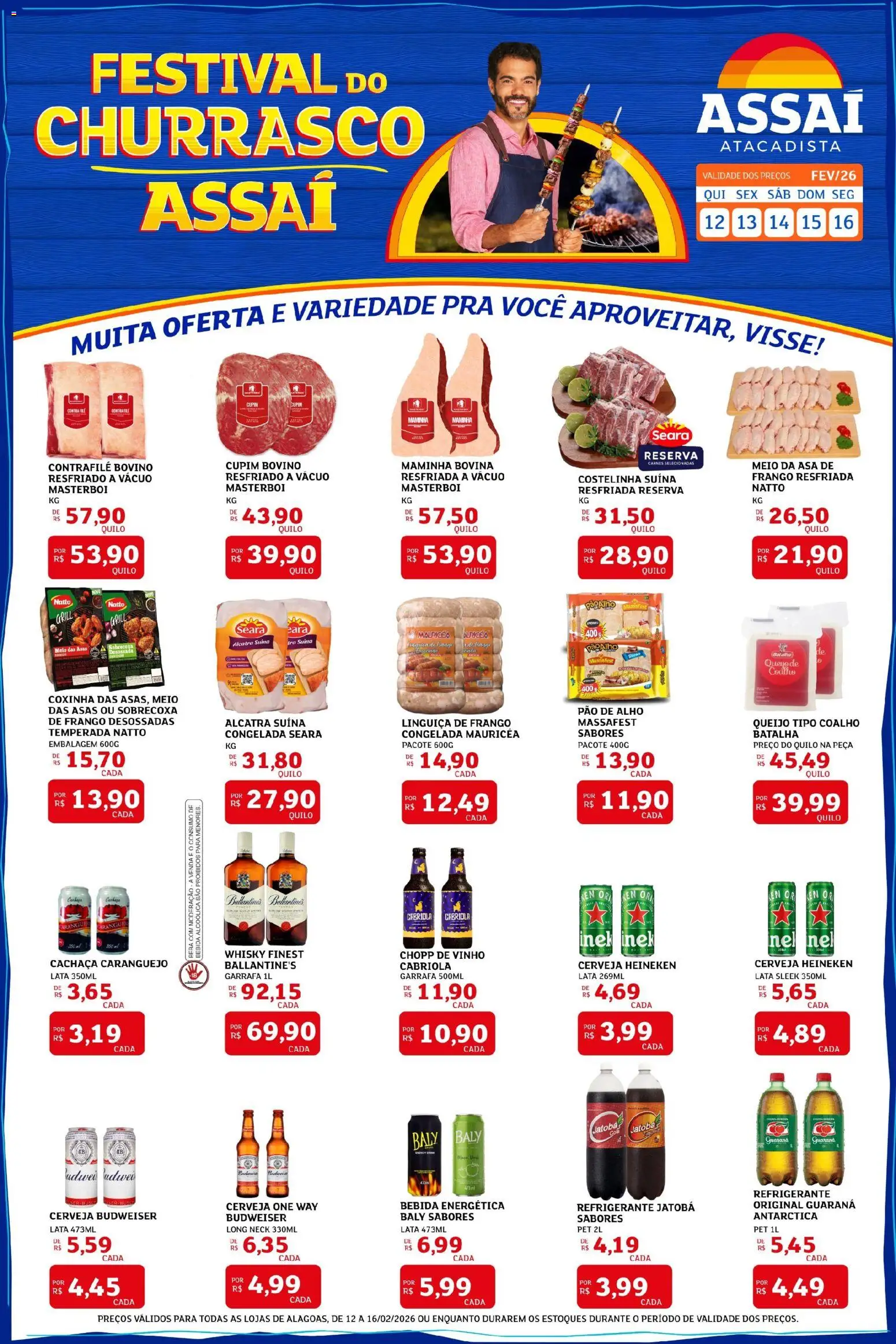 Assaí Atacadista Folheto - válido de 12.03.2026 | Página: 1 | Produtos: Guaraná, Queijo, Bebida, Refrigerante