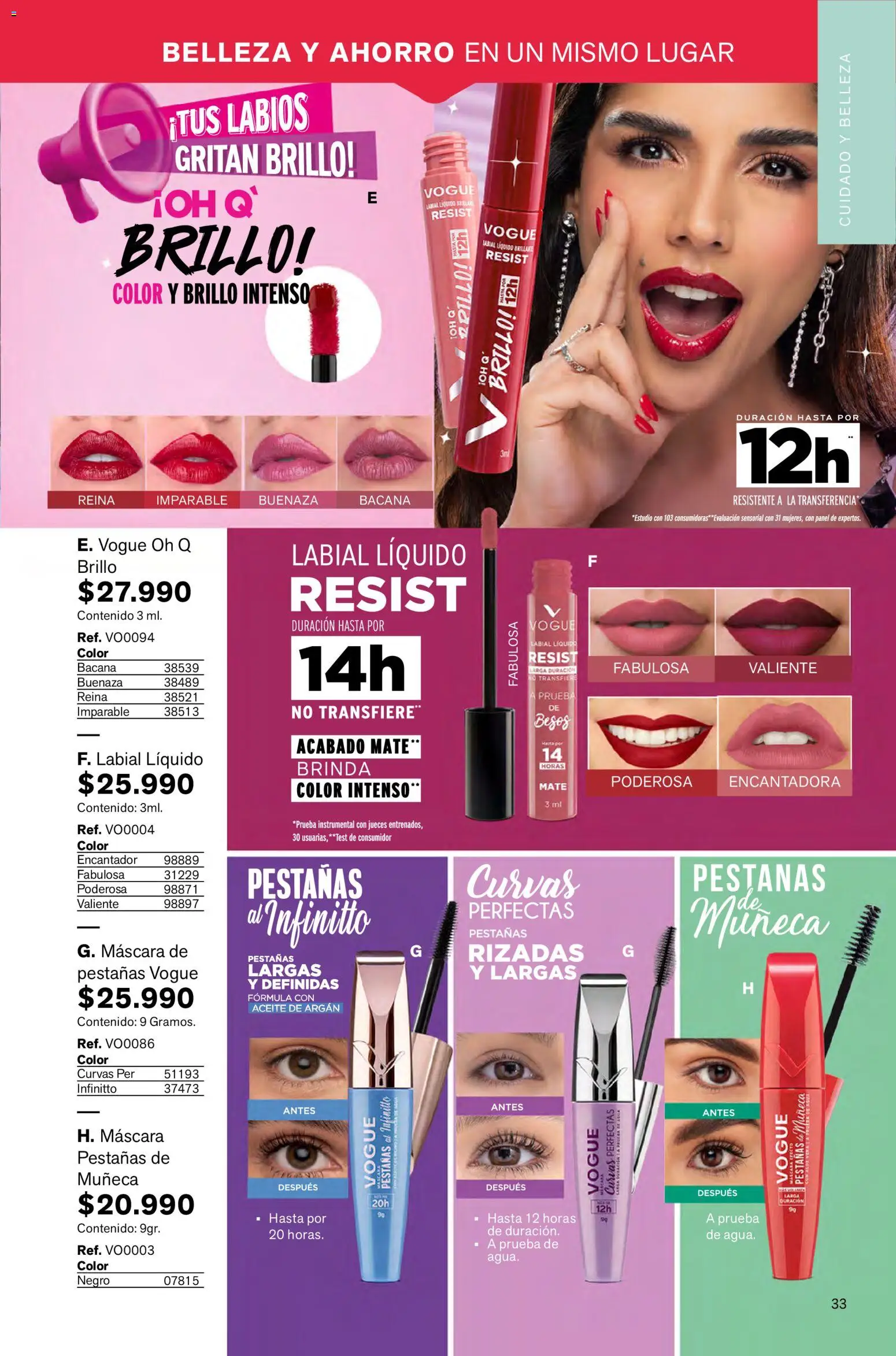 Leonisa revista - valida desde el 02.01.2026 | Página: 33 | Productos: Agua, Máscara, Loción tonificante, Aceite