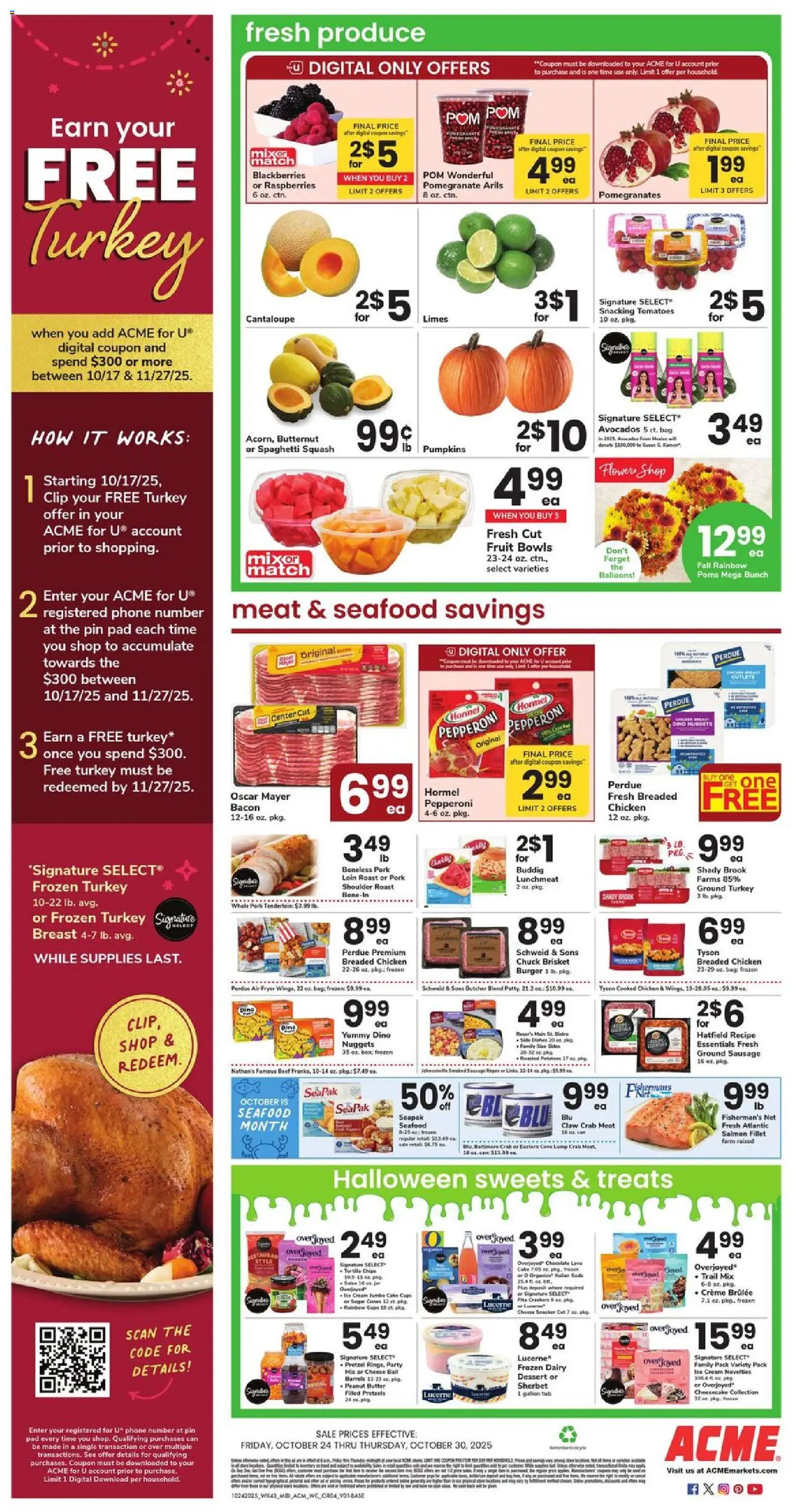 Acme Weekly Ad - NJ - valid from 24.10.2025 | Page: 3 | Products: Butter, Tomatoes, Cream, Ice cream