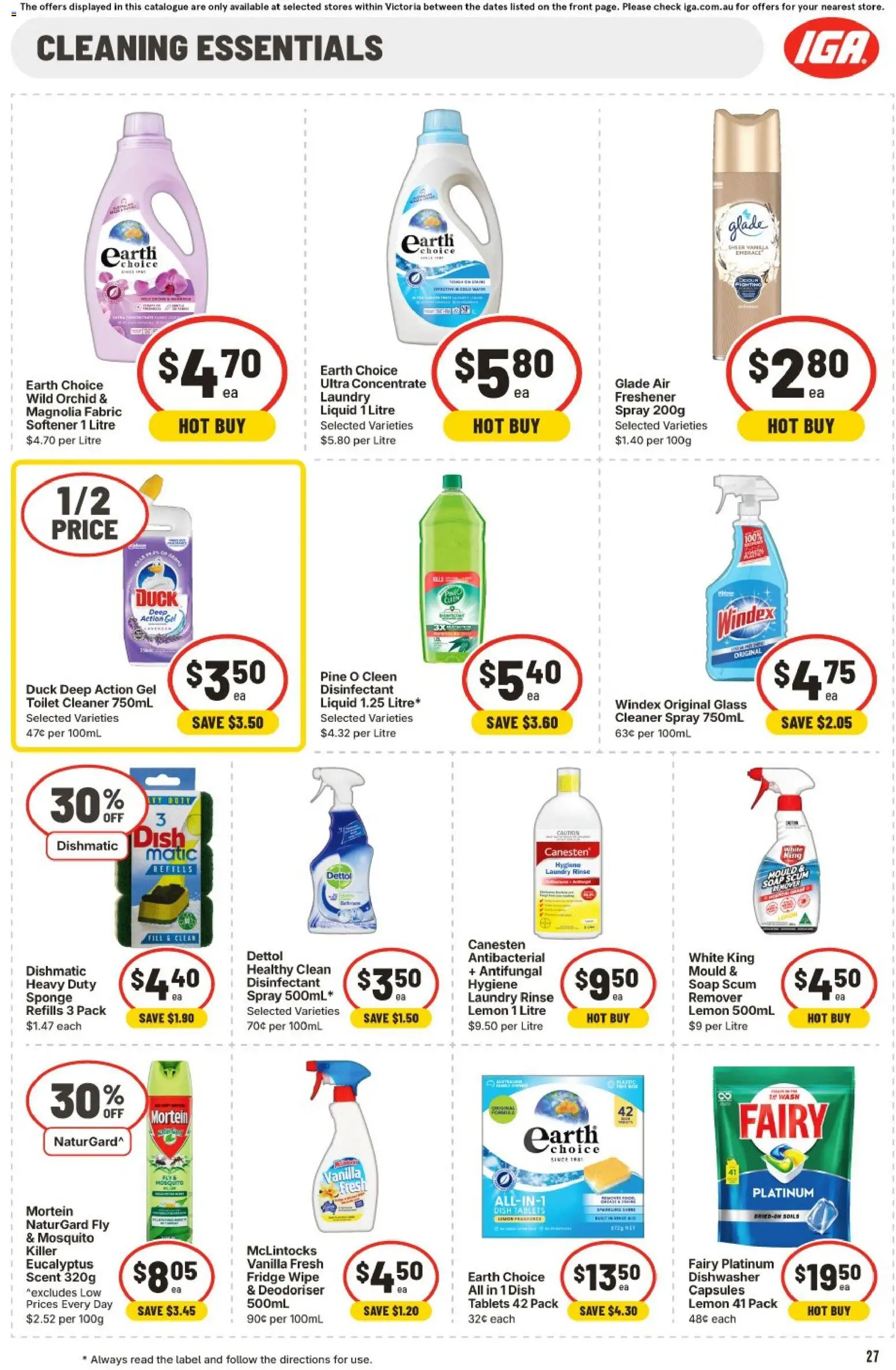 IGA catalogue - valid from 24.12.2025 | Page: 30 | Products: Cleaner, Sponge, Lemon, Fridge