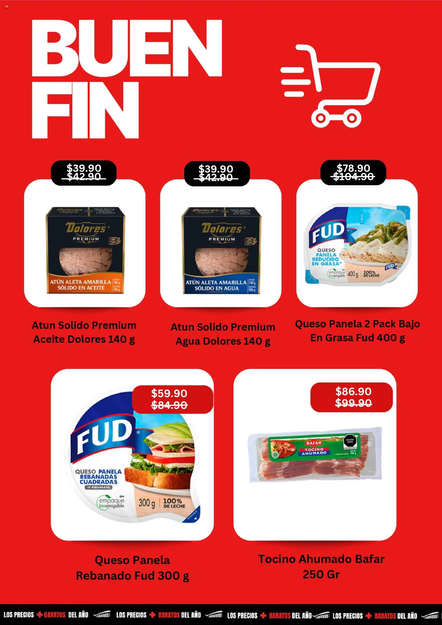 Nuevas ofertas de Alsuper válidas en toda la República Mexicana desde el 13.11.2025. ¡Encuentra las mejores ofertas en Alsuper Buen Fin! | Página: 4 | Productos: Tocino, Atún, Leche, Queso
