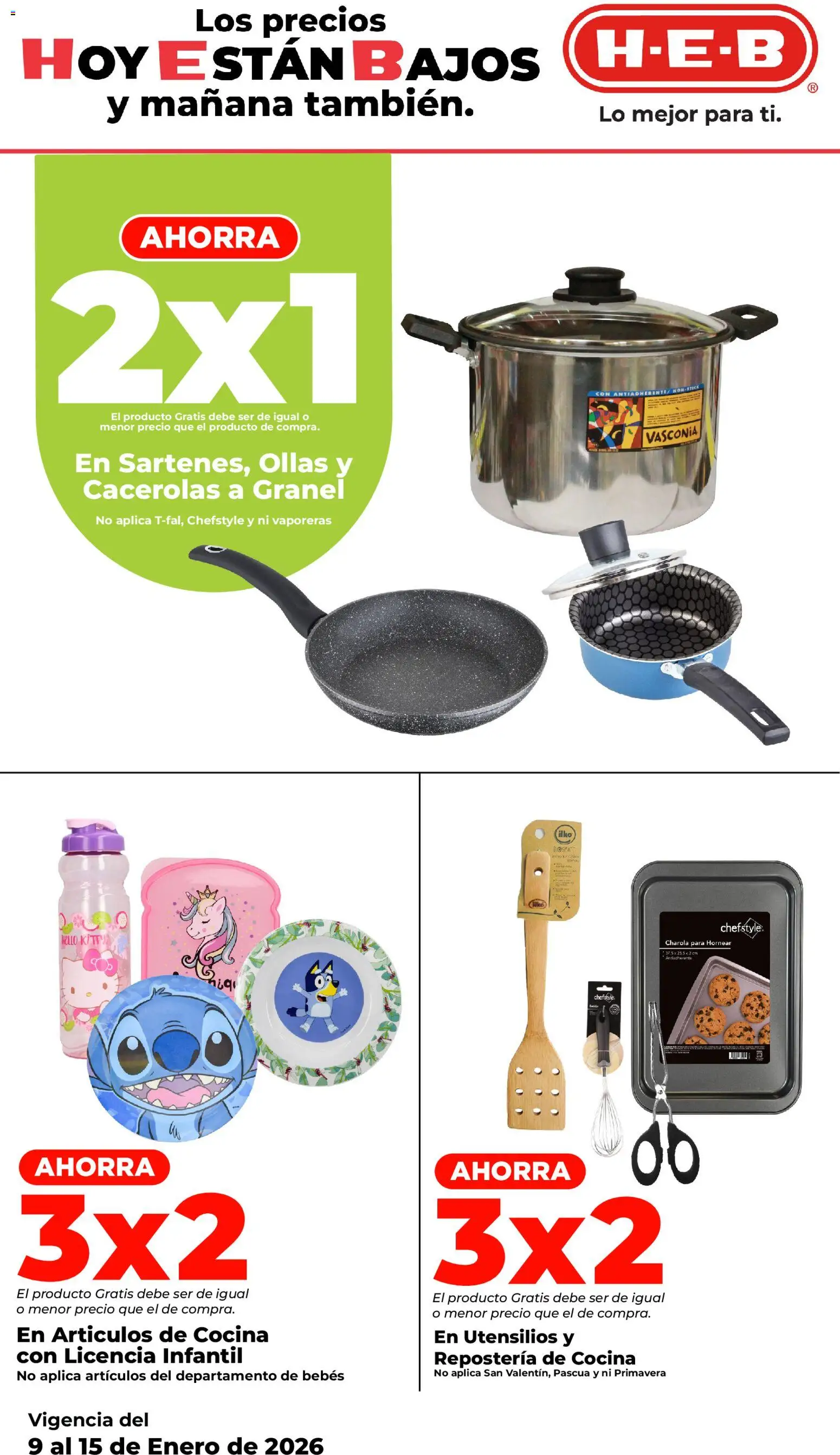 Nuevas ofertas de H-E-B válidas en toda la República Mexicana desde el 09.01.2026. ¡Encuentra las mejores ofertas en H-E-B folleto! | Página: 8 | Productos: Cocina