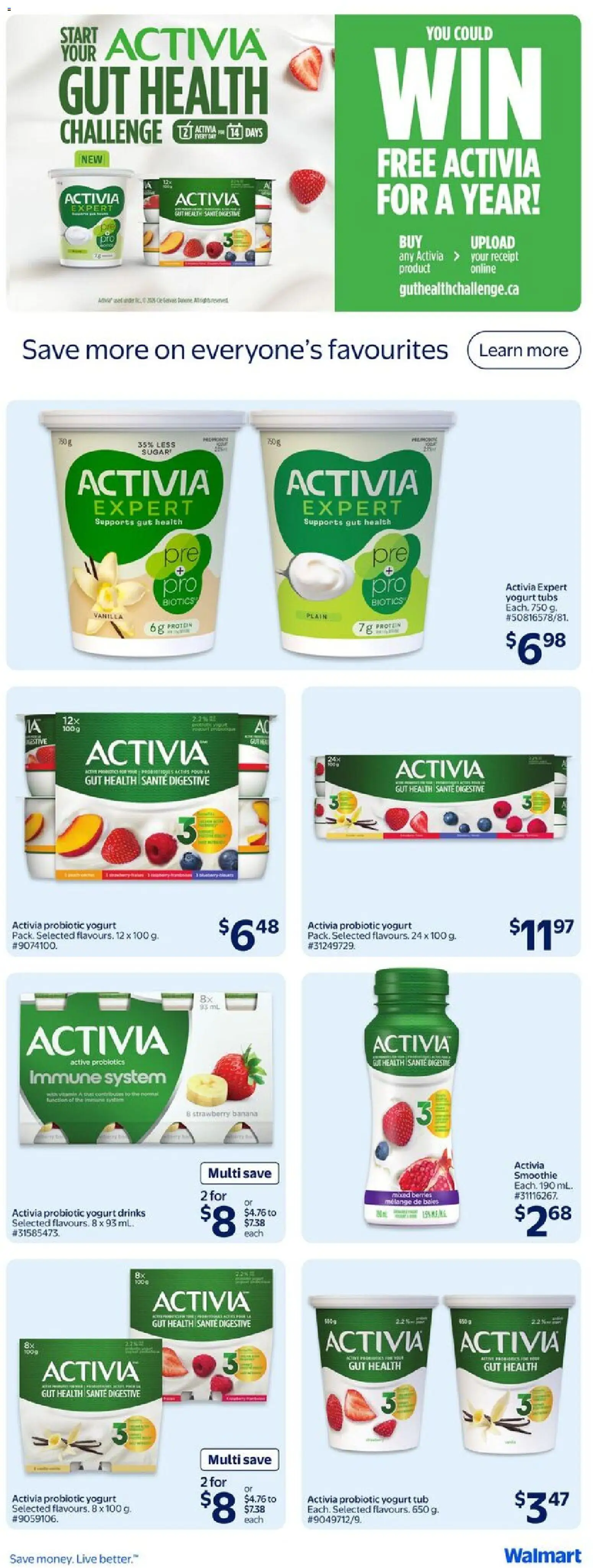 Walmart flyer valid from 22.01.2026 | Page: 14 | Products: Yogurt