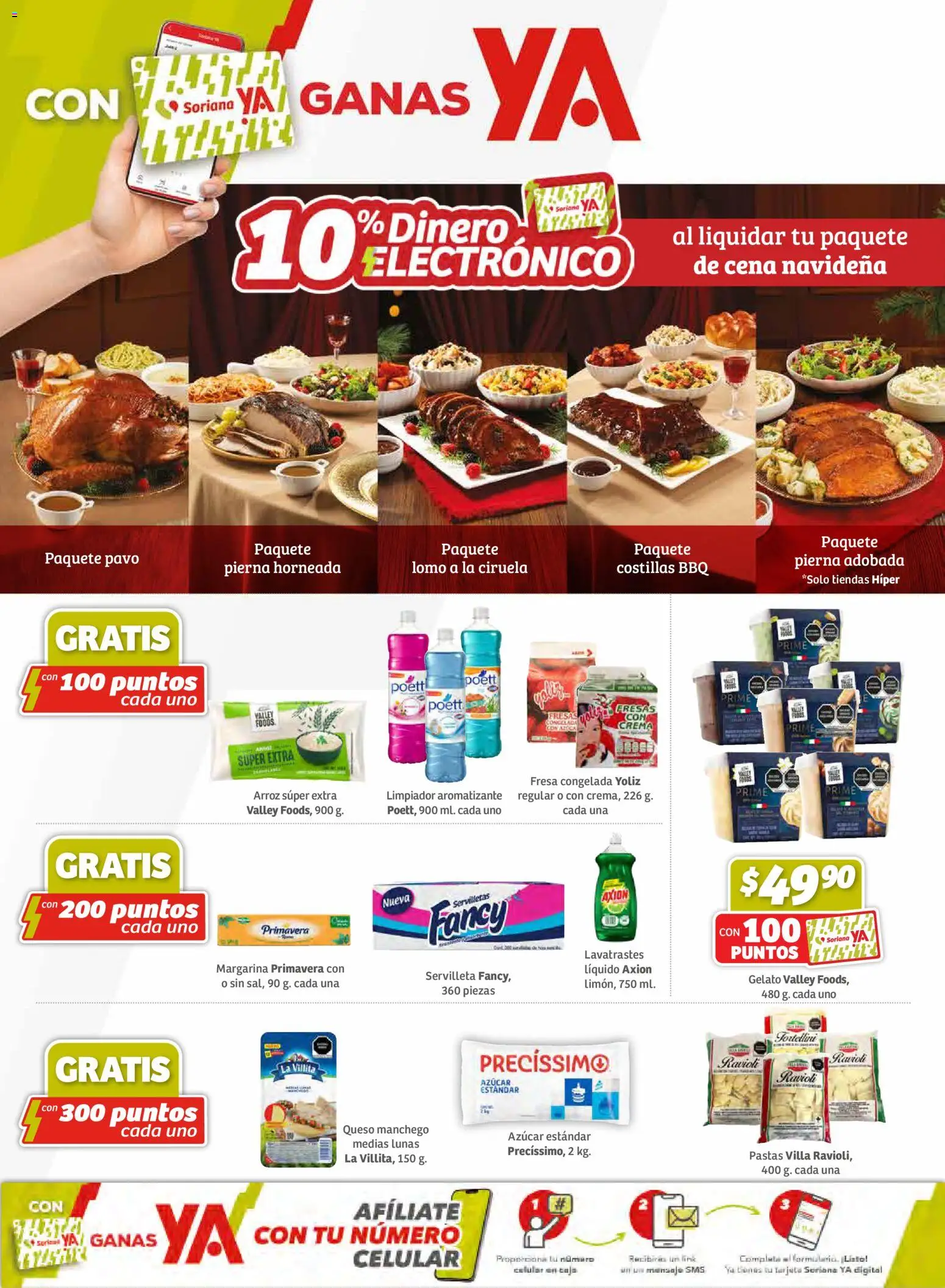 Nuevas ofertas de Soriana válidas en toda la República Mexicana desde el 11.12.2025. ¡Encuentra las mejores ofertas en Soriana - Preciazazaso Híper: Edo Mex, Gro, Hgo, Mor, Pue, Qto, Tlax, Ver! | Página: 8 | Productos: Crema, Queso, Fresas, Margarina