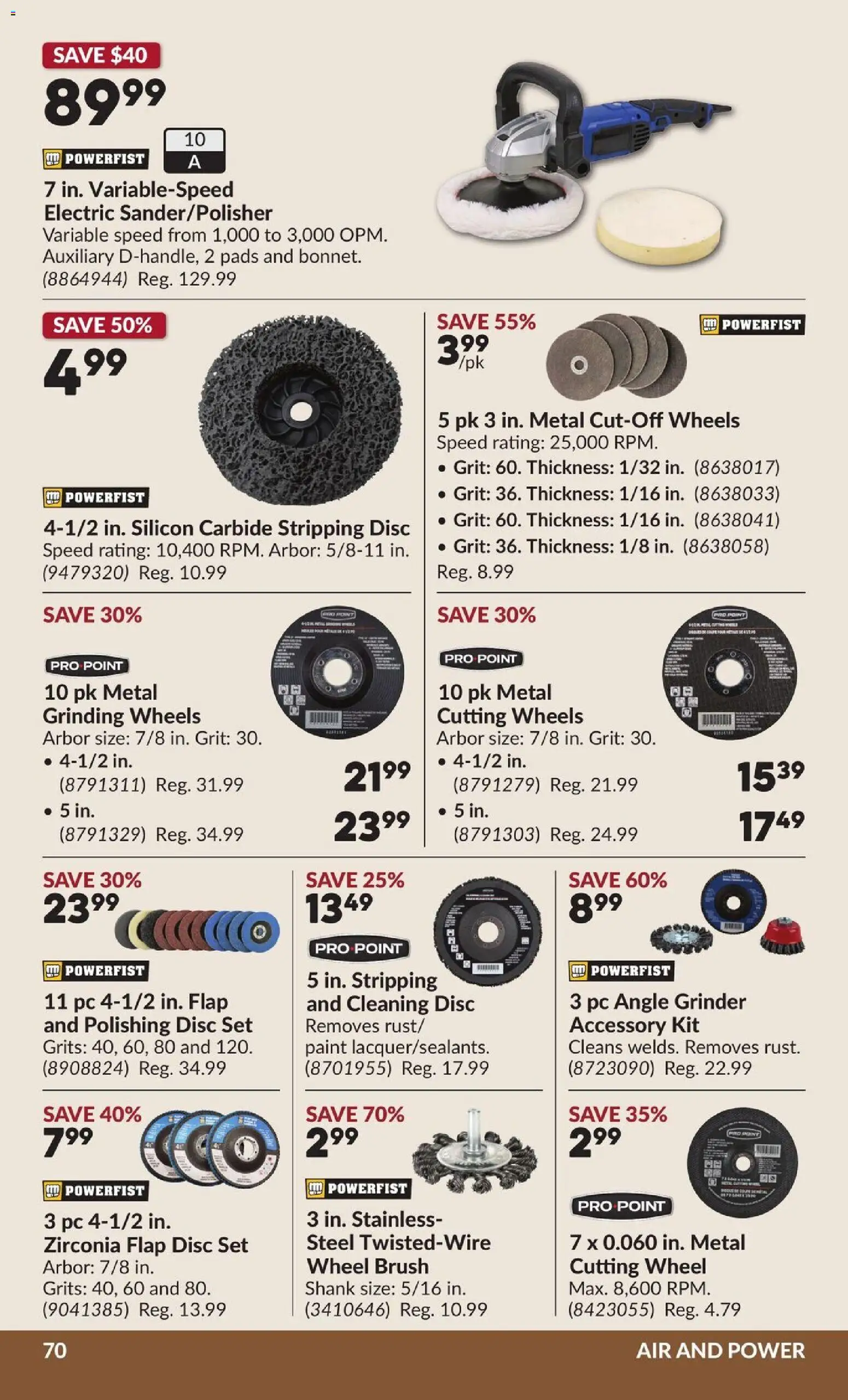 Princess Auto flyer valid from 05.05.2026 | Page: 76 | Products: PC, Grinder, Brush