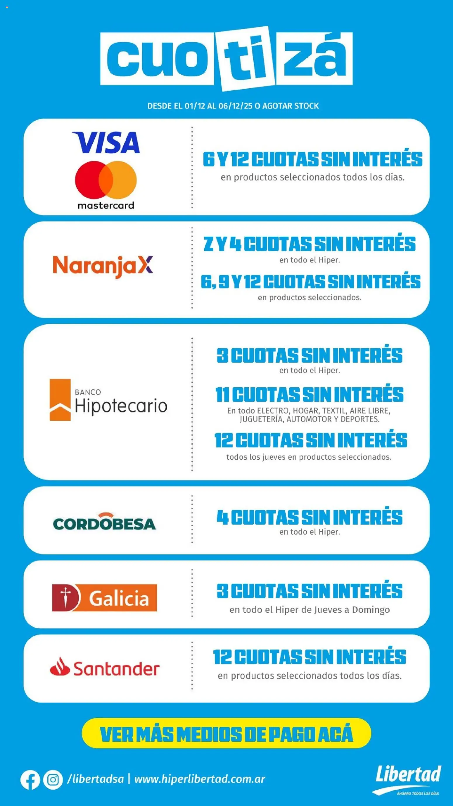 Hipermercado Libertad - Cuotiza │ válido desde el 01.12.2025 | Página: 4 | Productos: Banco