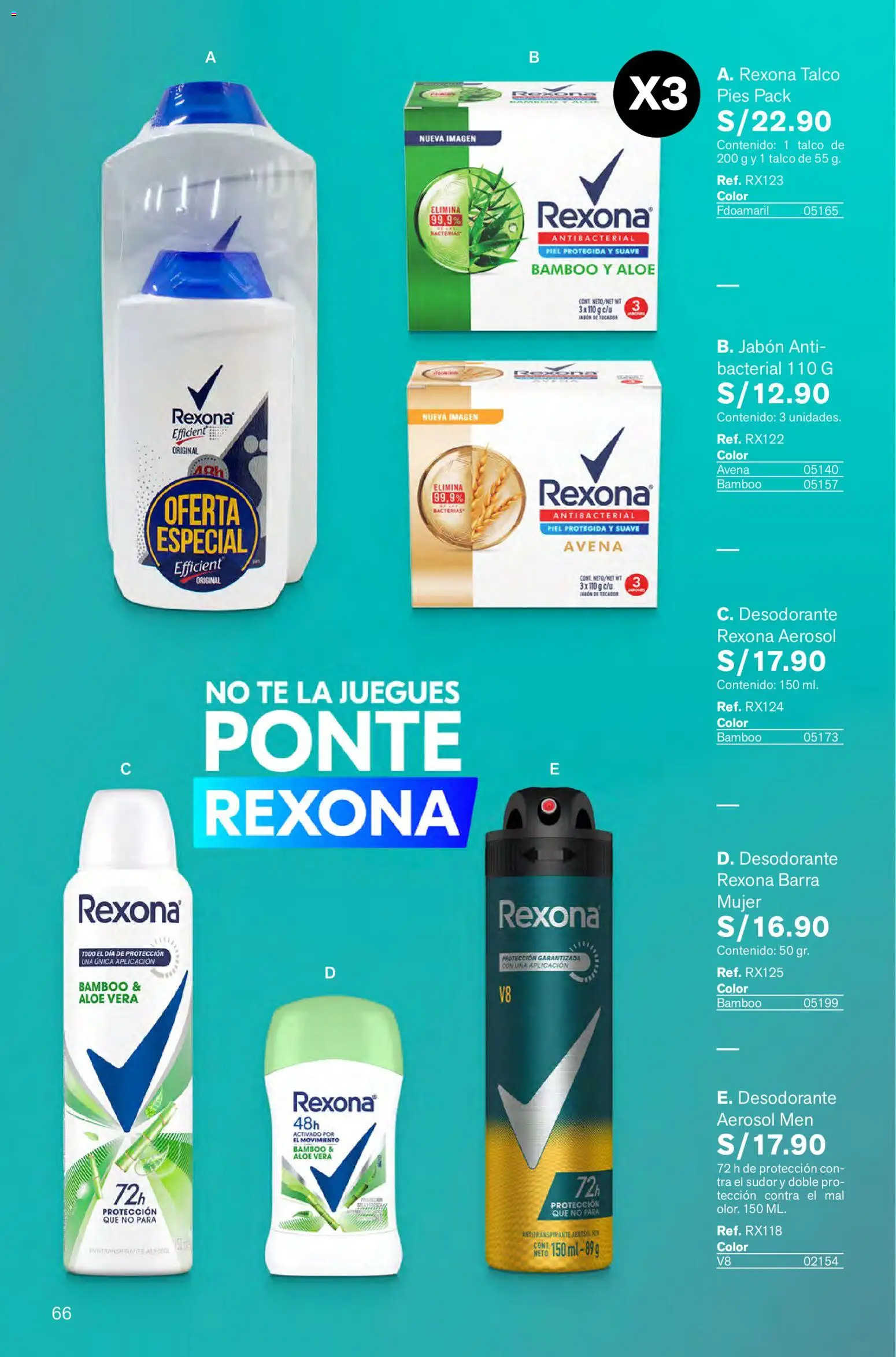 Catálogo Leonisa válido desde 16.01.2026 | Página: 66 | Productos: Jabón, Desodorante, Té, Avena