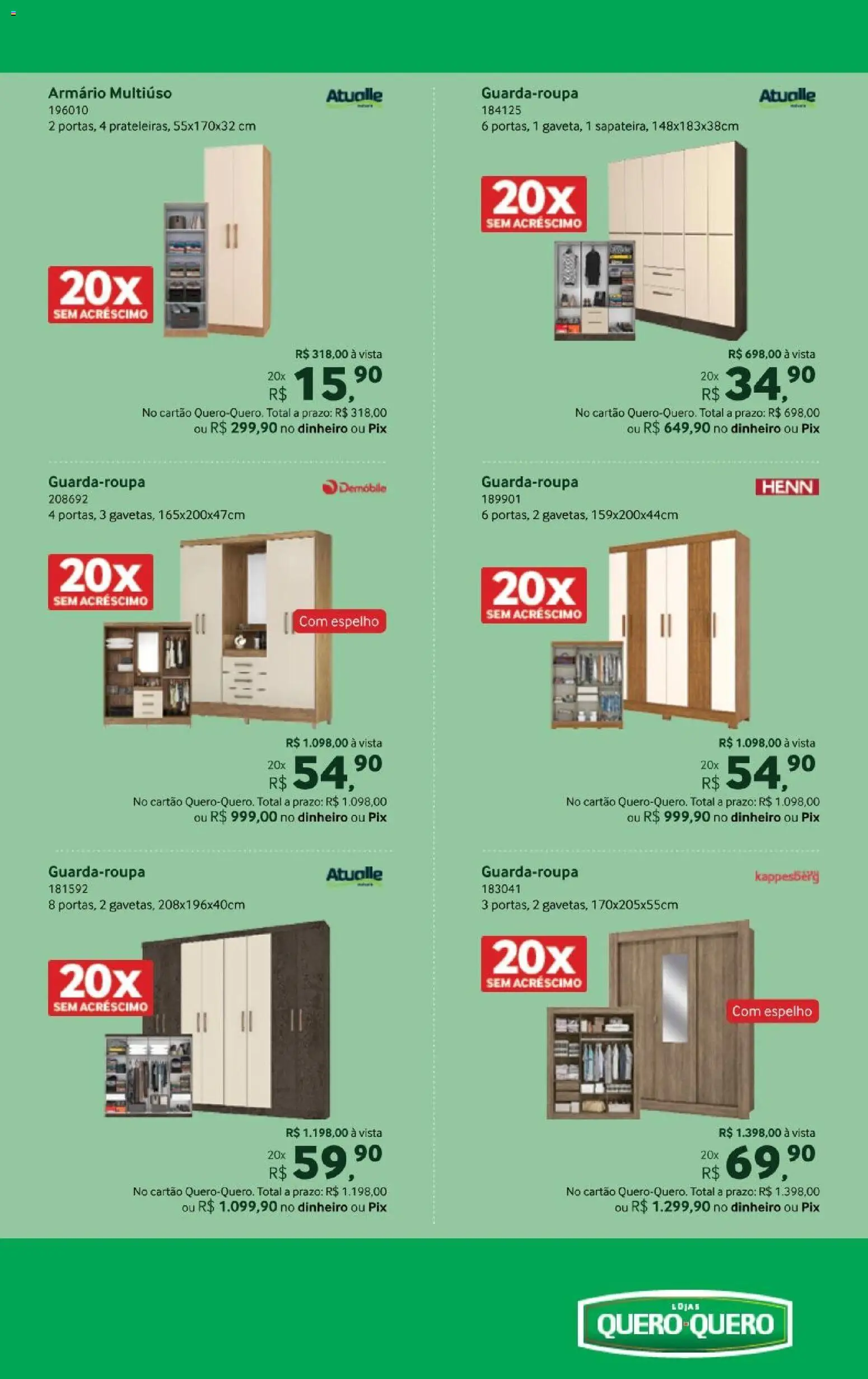 Lojas Quero-Quero Folheto - válido de 19.01.2026 | Página: 28 | Produtos: Espelho, Armário