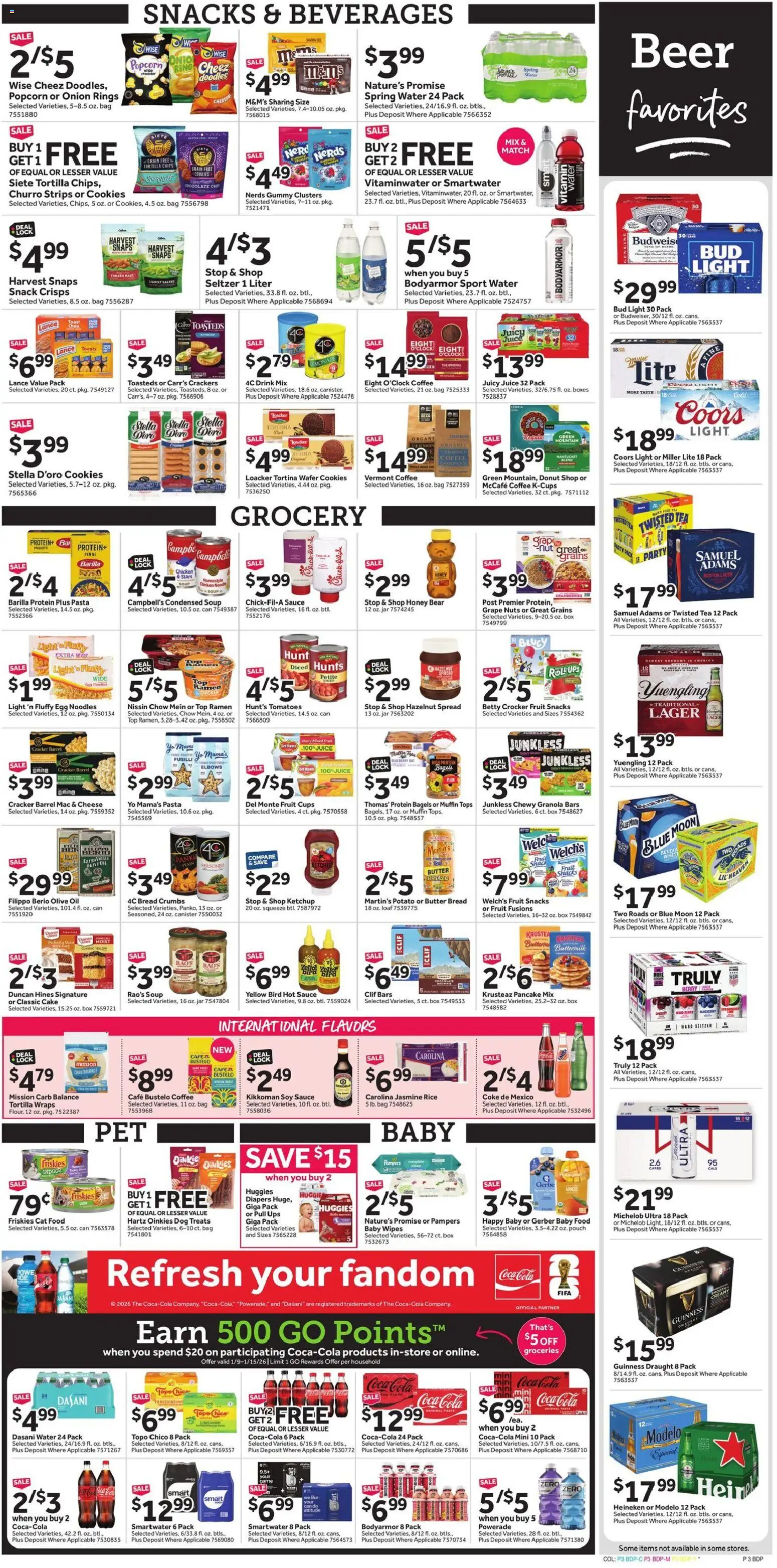 Stop & Shop Weekly Ad - valid from 09.01.2026 | Page: 6 | Products: Juice, Chips, Cookies, Water