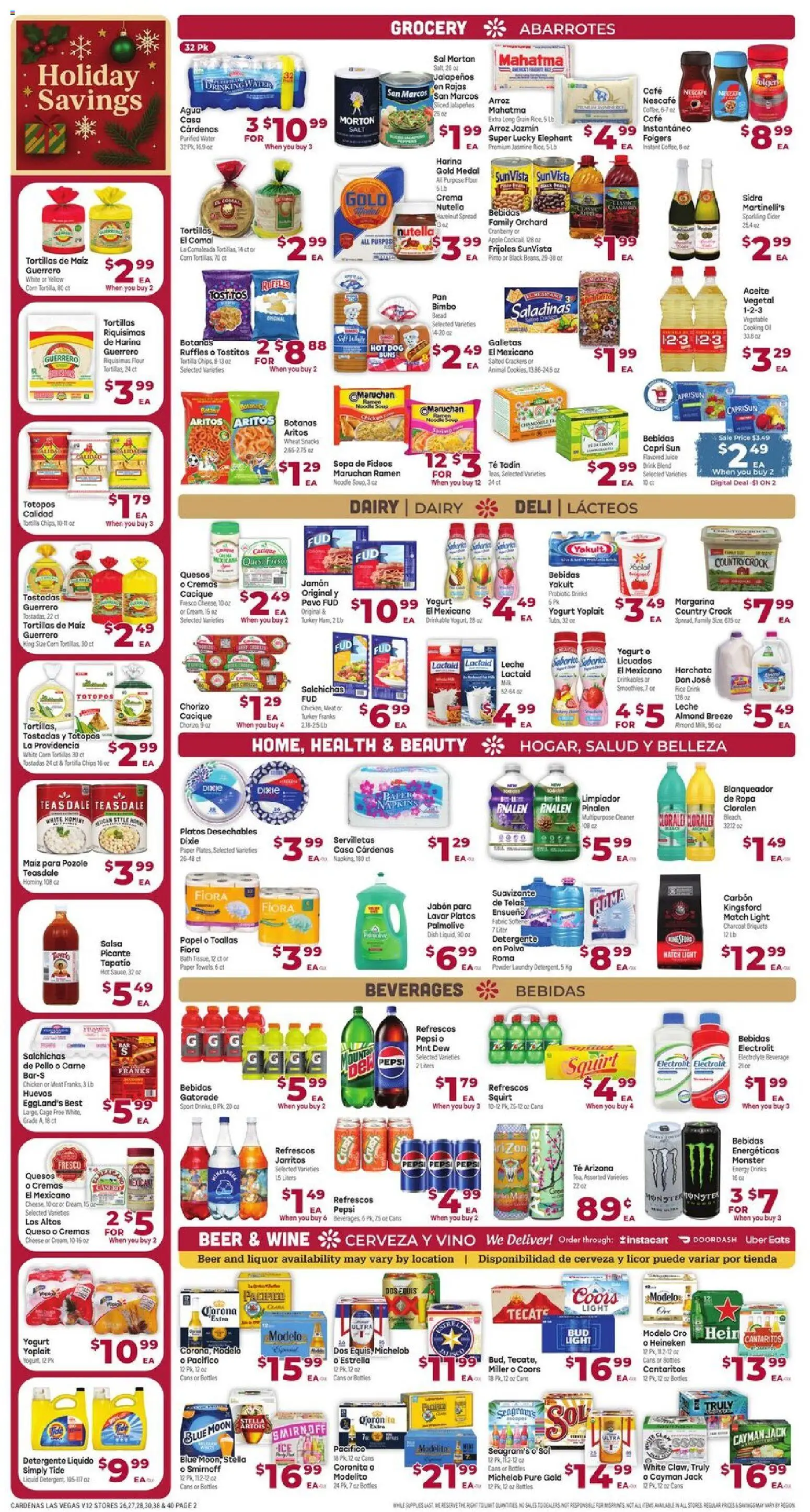 Cardenas Weekly Ad - NV - valid from 17.12.2025 | Page: 2 | Products: Hoe, Oil, Juice, Beer