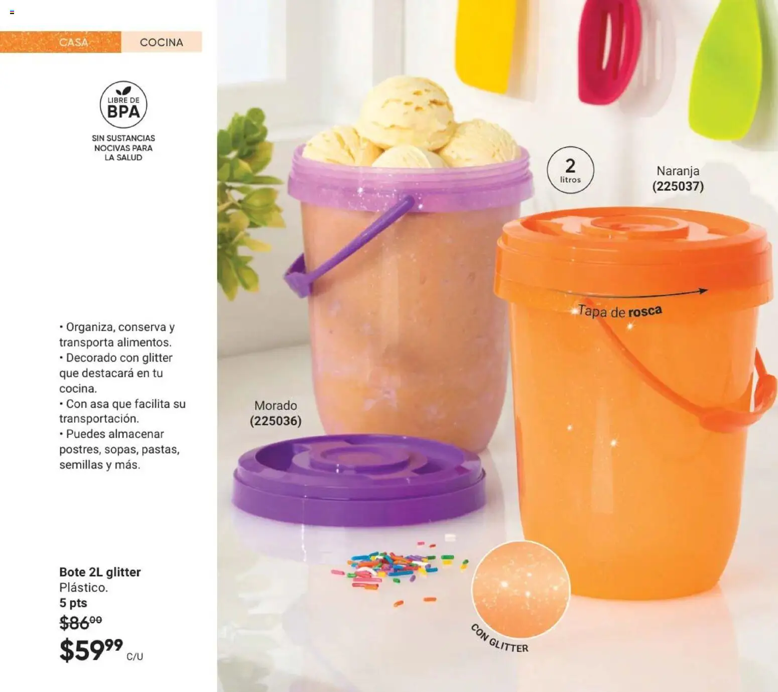 Nuevas ofertas de AVON válidas en toda la República Mexicana desde el 08.05.2026. ¡Encuentra las mejores ofertas en AVON Casa & Estilo 8 2026! | Página: 86 | Productos: Glitter, Semillas, Cocina