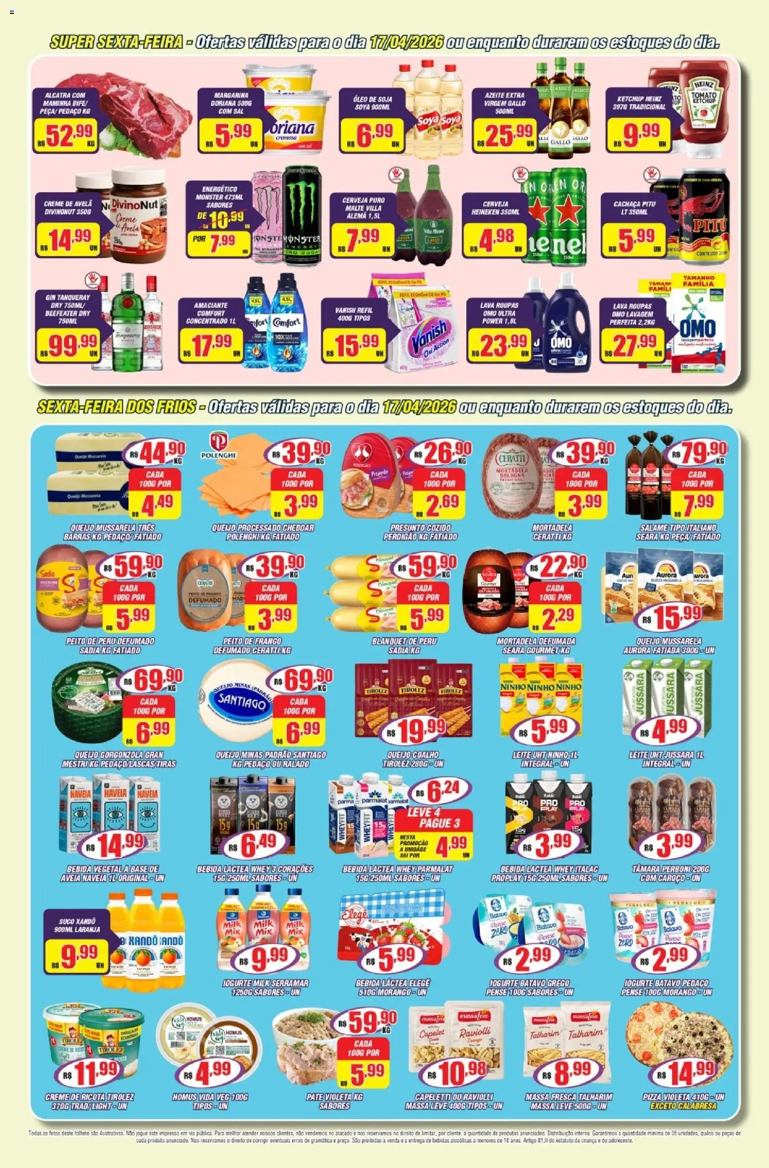 Violeta Supermercados Folheto - válido de 14.04.2026 | Página: 4 | Produtos: Peito de peru, Ricota, Frango, Creme de avelã