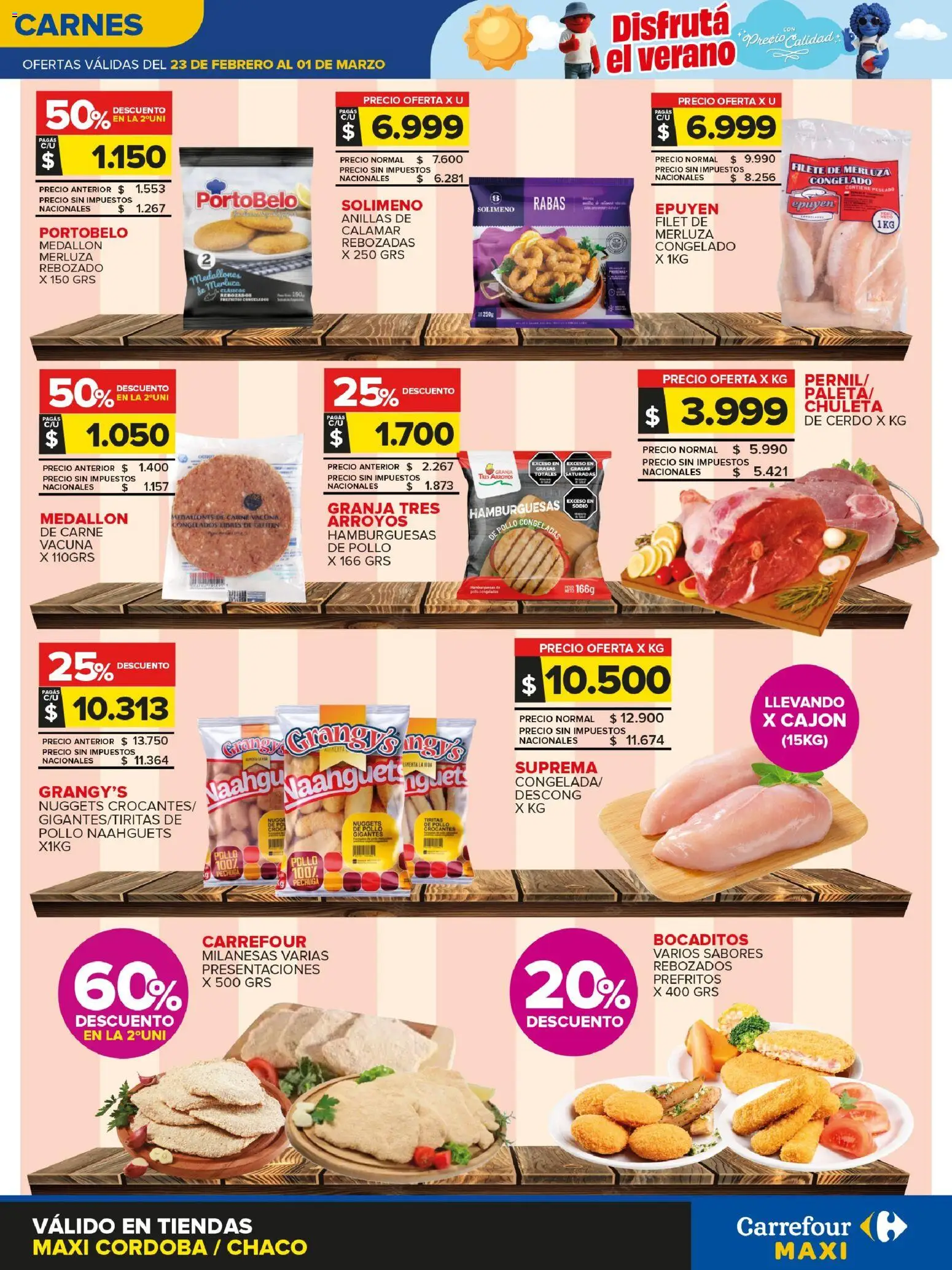 Carrefour - Frutas y Verduras B │ válido desde el 23.02.2026 | Página: 2 | Productos: Pollo, Pescado, Cerdo