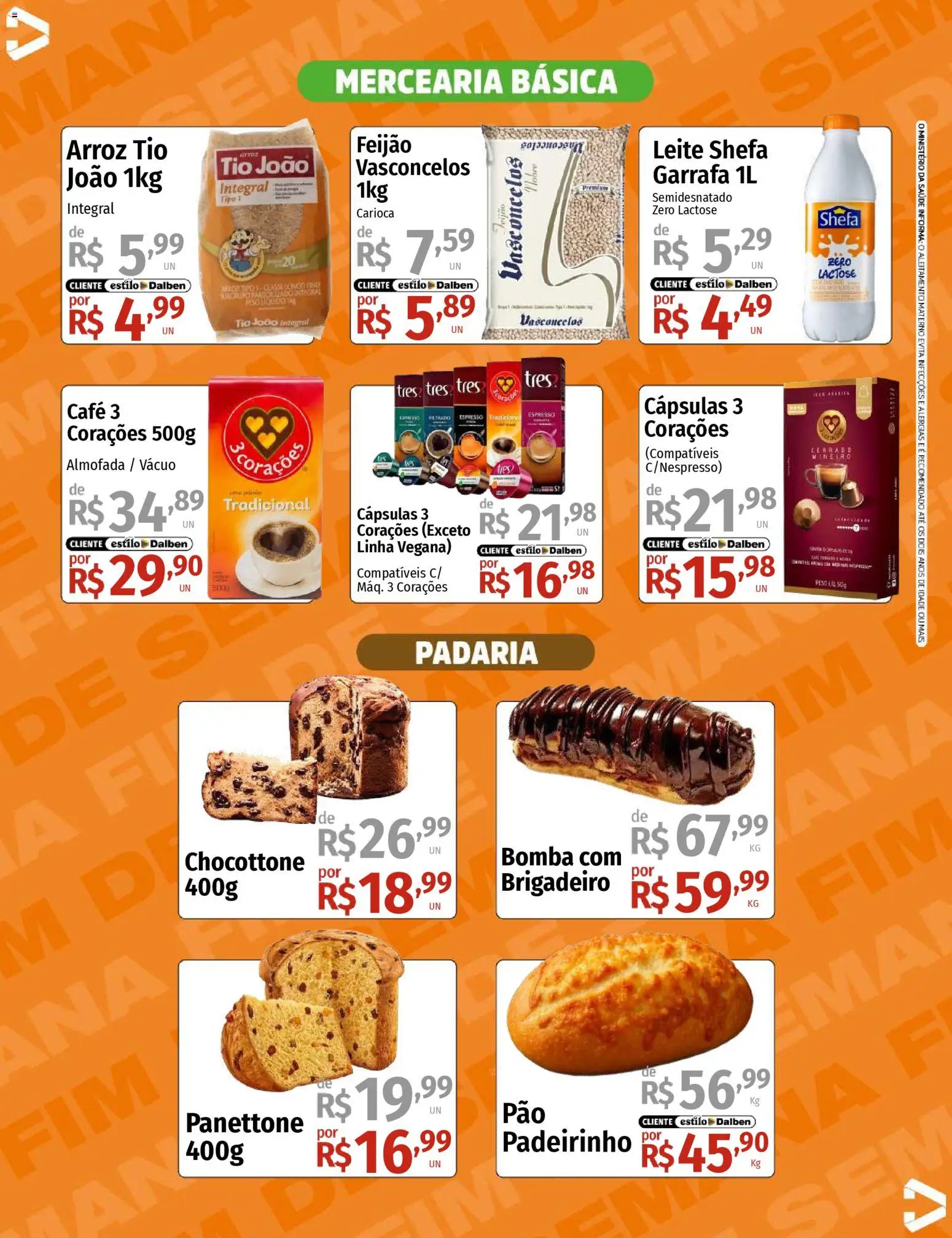 Supermercado Dalben Folheto - válido de 19.12.2025 | Página: 6 | Produtos: Panettone, Leite, Café, Arroz