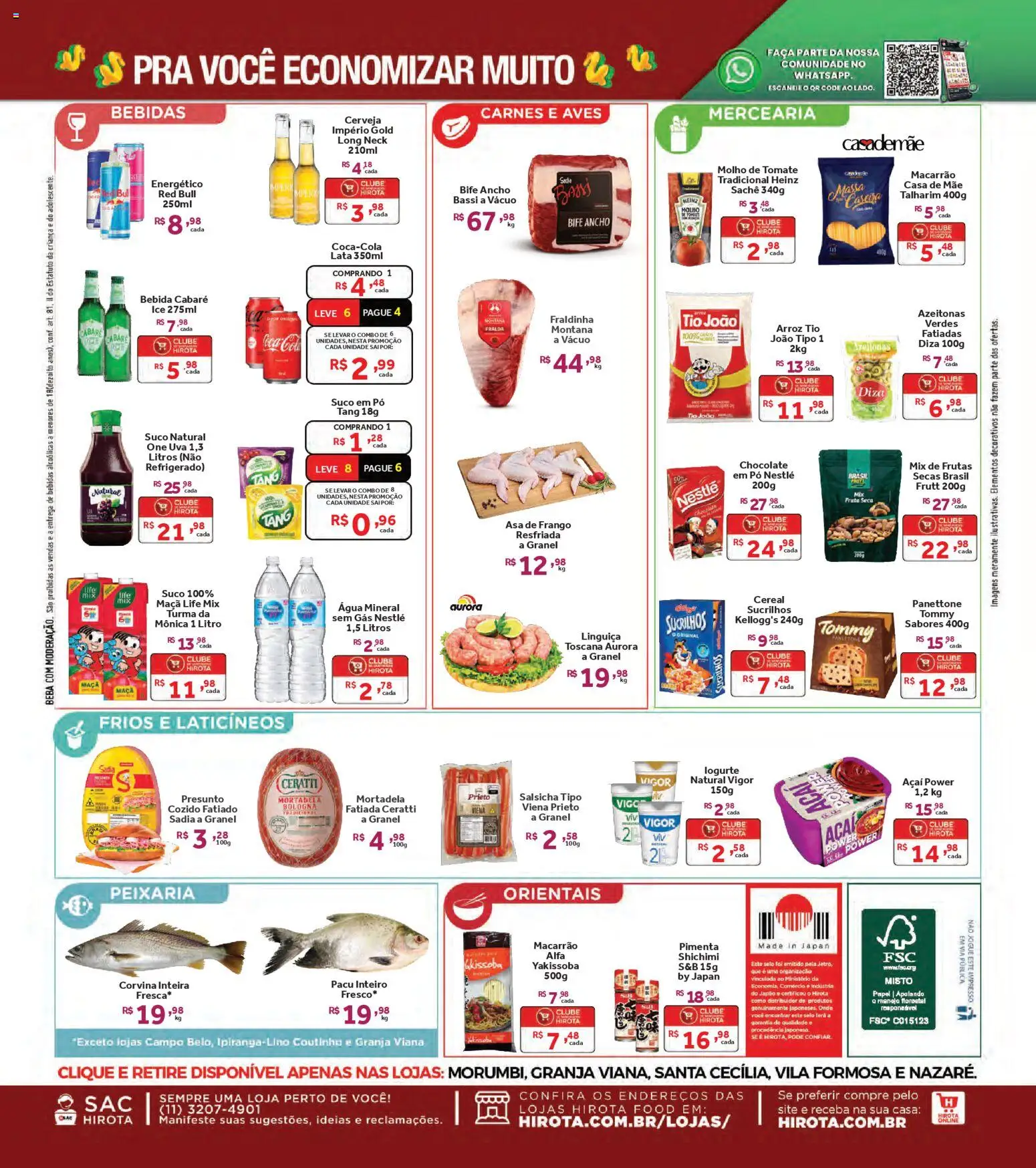 Hirota Food Folheto - válido de 12.12.2025 | Página: 2 | Produtos: Molho de tomate, Presunto, Mortadela, Sucrilhos