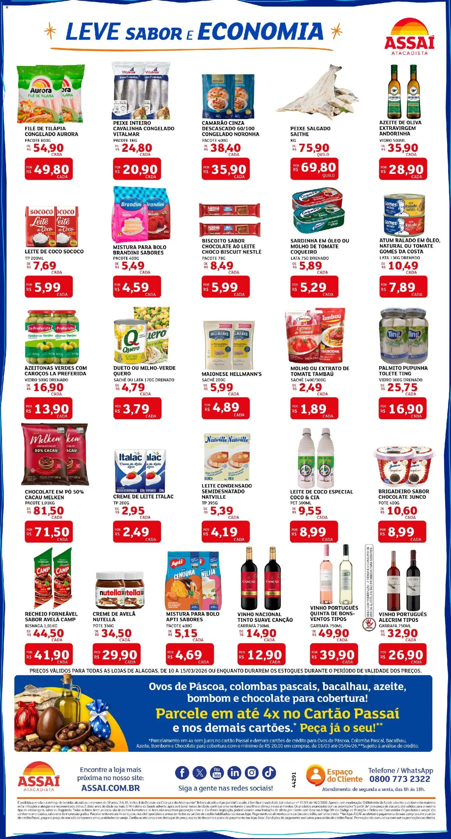Assaí Atacadista Folheto - válido de 10.03.2026 | Página: 2 | Produtos: Pneus, Bebida, Telefone, Mistura para bolo