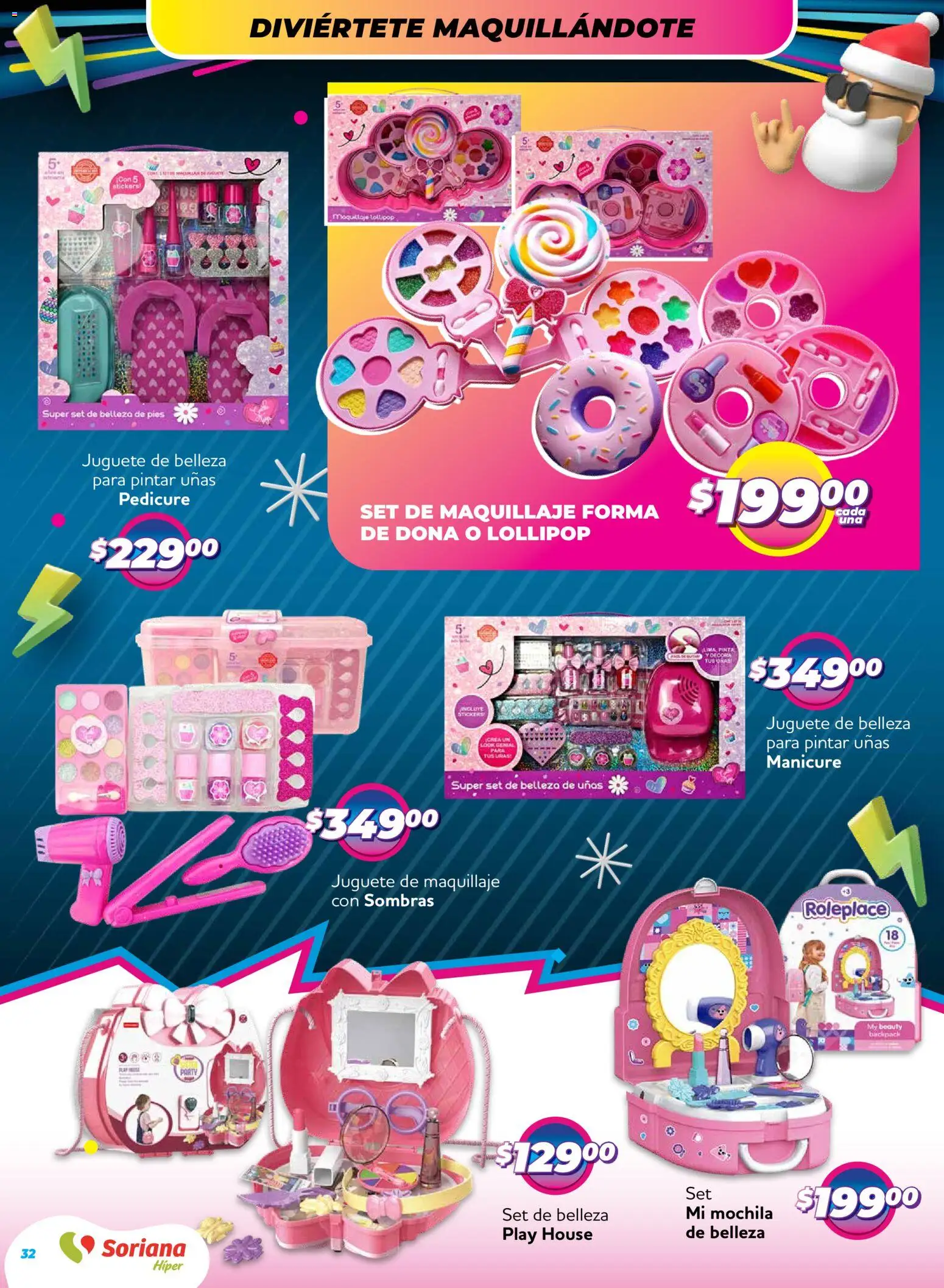 Nuevas ofertas de Soriana válidas en toda la República Mexicana desde el 27.11.2025. ¡Encuentra las mejores ofertas en Soriana - Reino de los Juguetes Súper Nacional! | Página: 32 | Productos: Mochila, Maquillaje