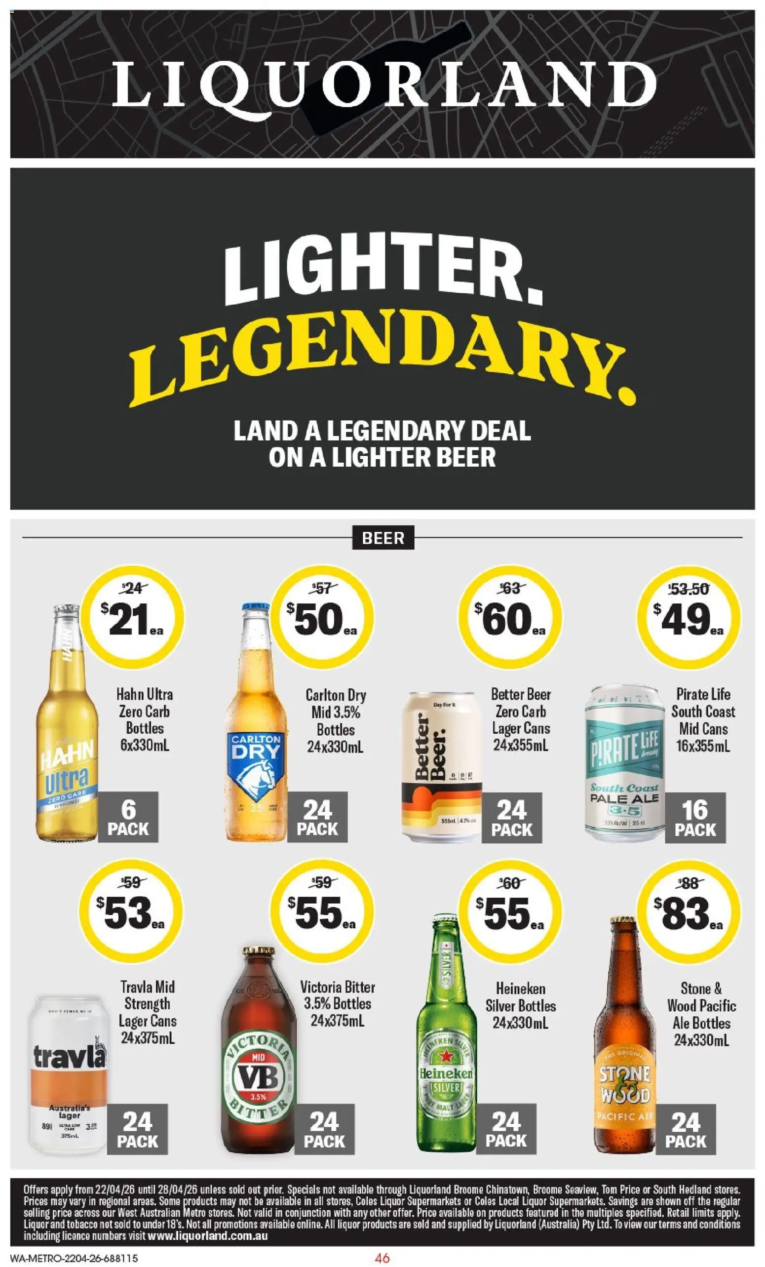 Coles catalogue - valid from 22.04.2026 | Page: 46 | Products: Beer, Wood