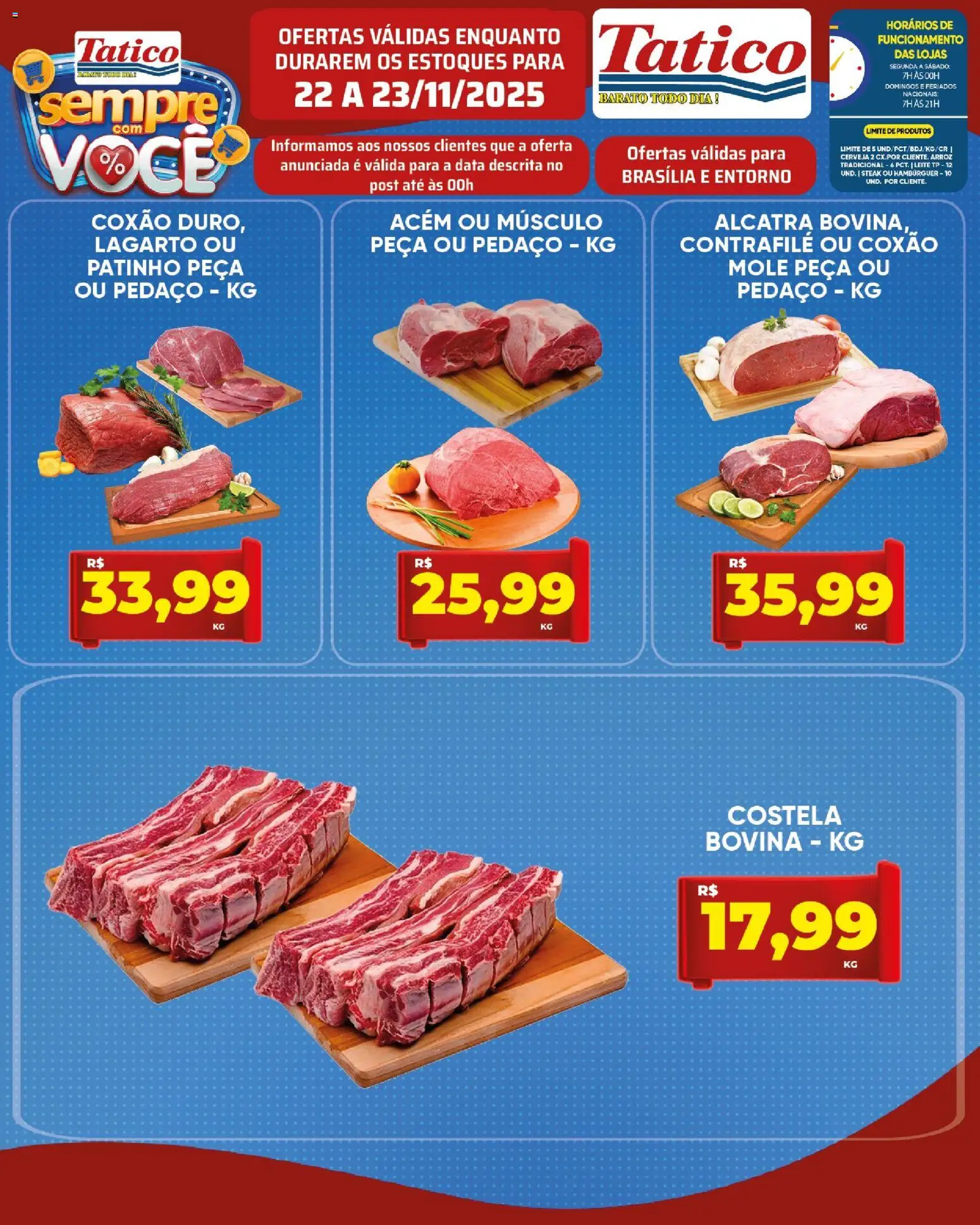 Tatico Folheto - válido de 22.11.2025 | Página: 8 | Produtos: Alcatra, Leite, Cerveja, Arroz