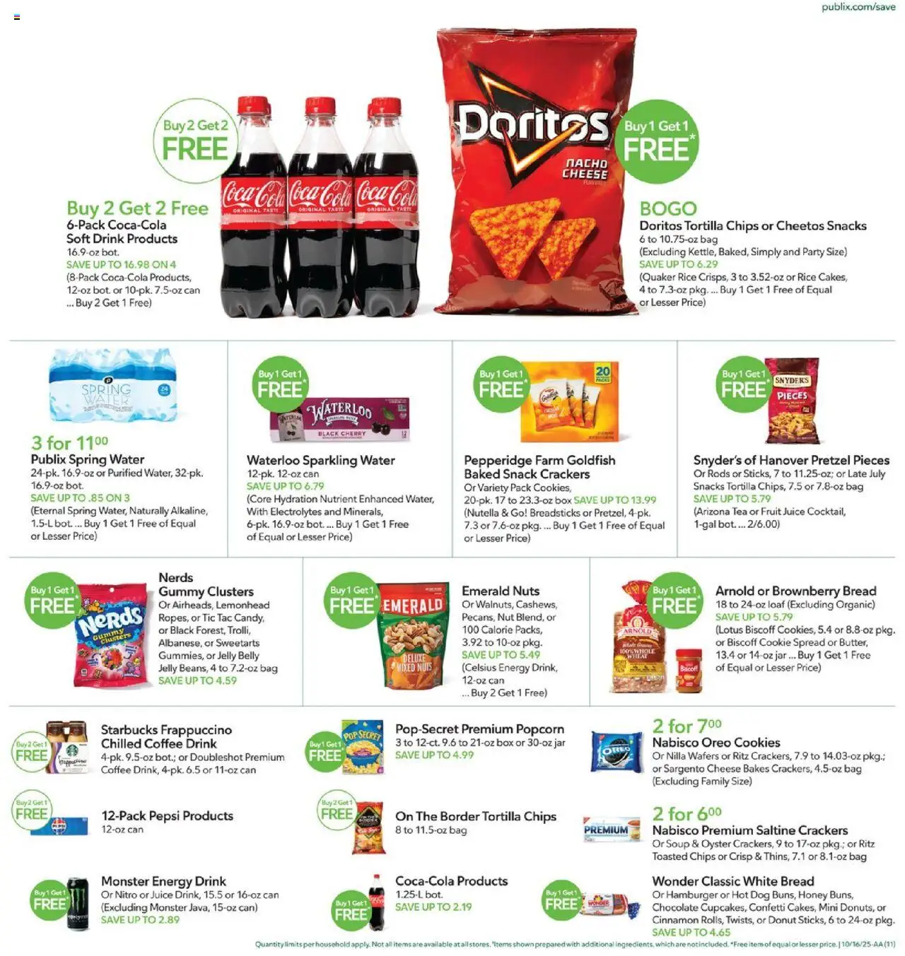 Publix Weekly Ad - valid from 15.10.2025 | Page: 11 | Products: Box, Bread, Chocolate, Chips