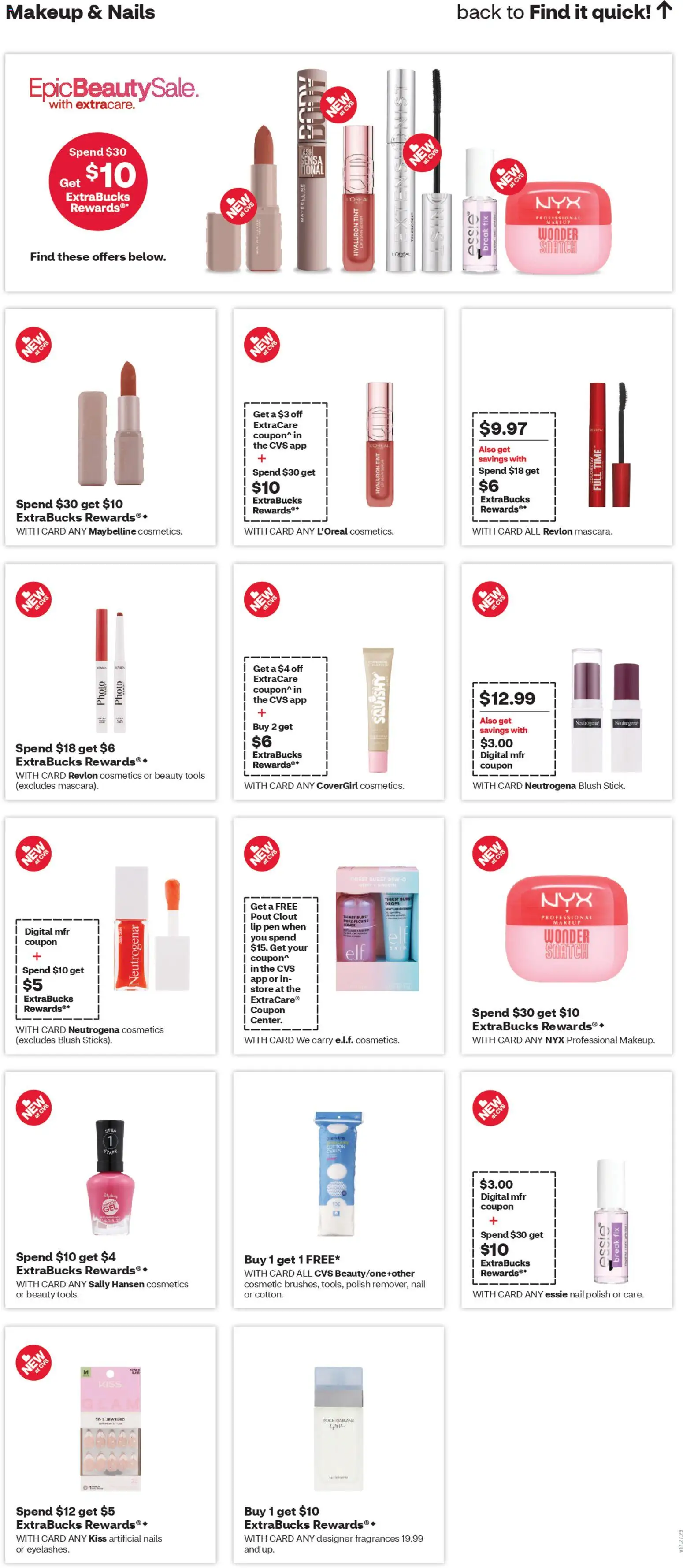 CVS Pharmacy Weekly Ad - valid from 22.03.2026 | Page: 11 | Products: Nail, Blush, Nail polish, Toner