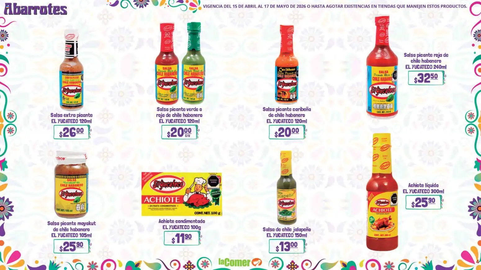 Nuevas ofertas de La Comer válidas en toda la República Mexicana desde el 15.04.2026. ¡Encuentra las mejores ofertas en La Comer folleto! | Página: 4 | Productos: Pasta