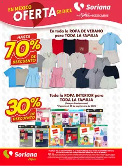 Vista previa de Soriana - Preciazazaso Híper: Valle de México, nuevo folleto de la tienda, válido en México a partir del 25.09.2025 | Página: 54 | Productos: Pollo, Pantaletas, Ropa, Ropa interior