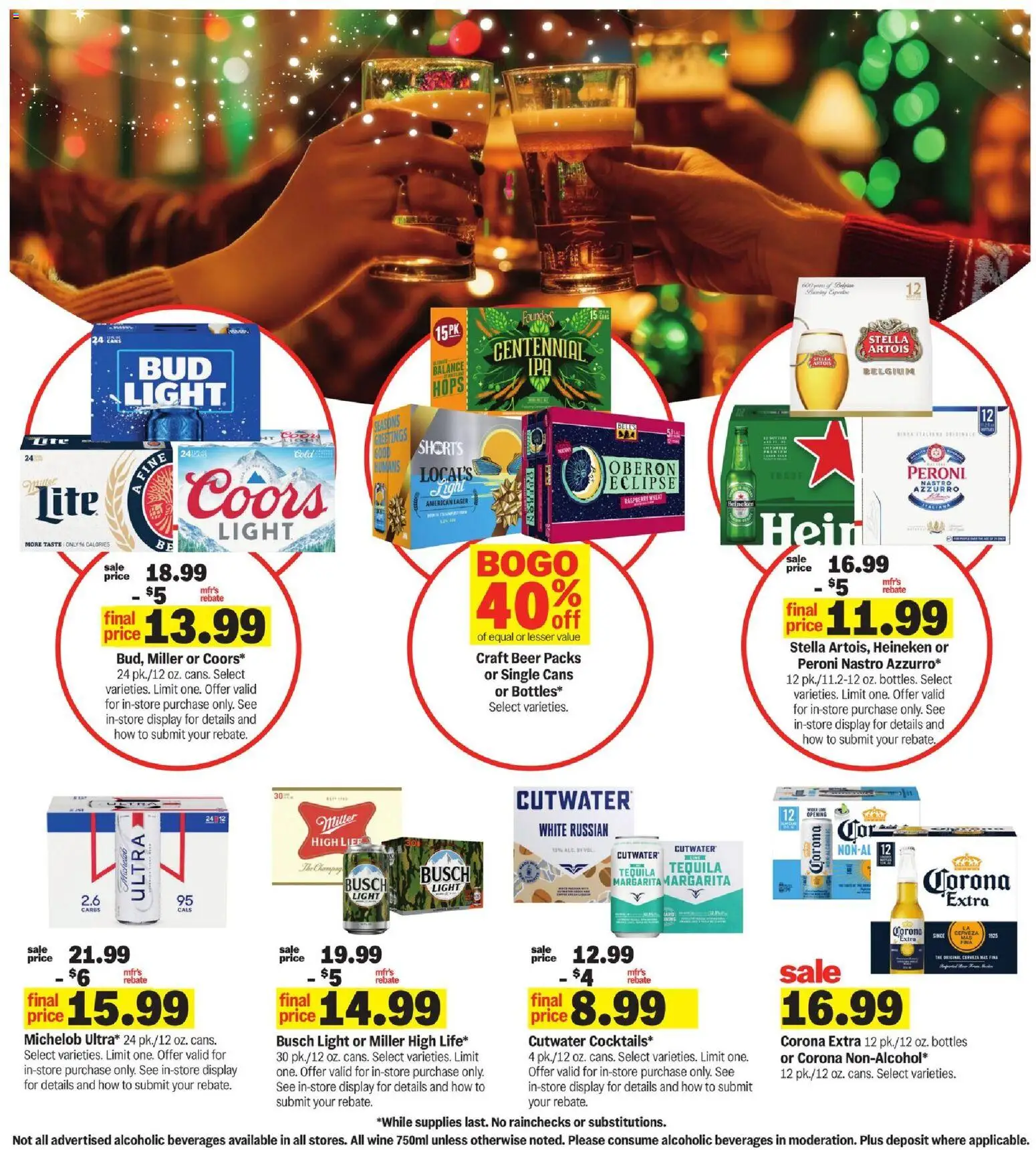 Meijer Weekly Ad - valid from 28.11.2025 | Page: 24 | Products: Wine, Beer, Shorts, Raspberry