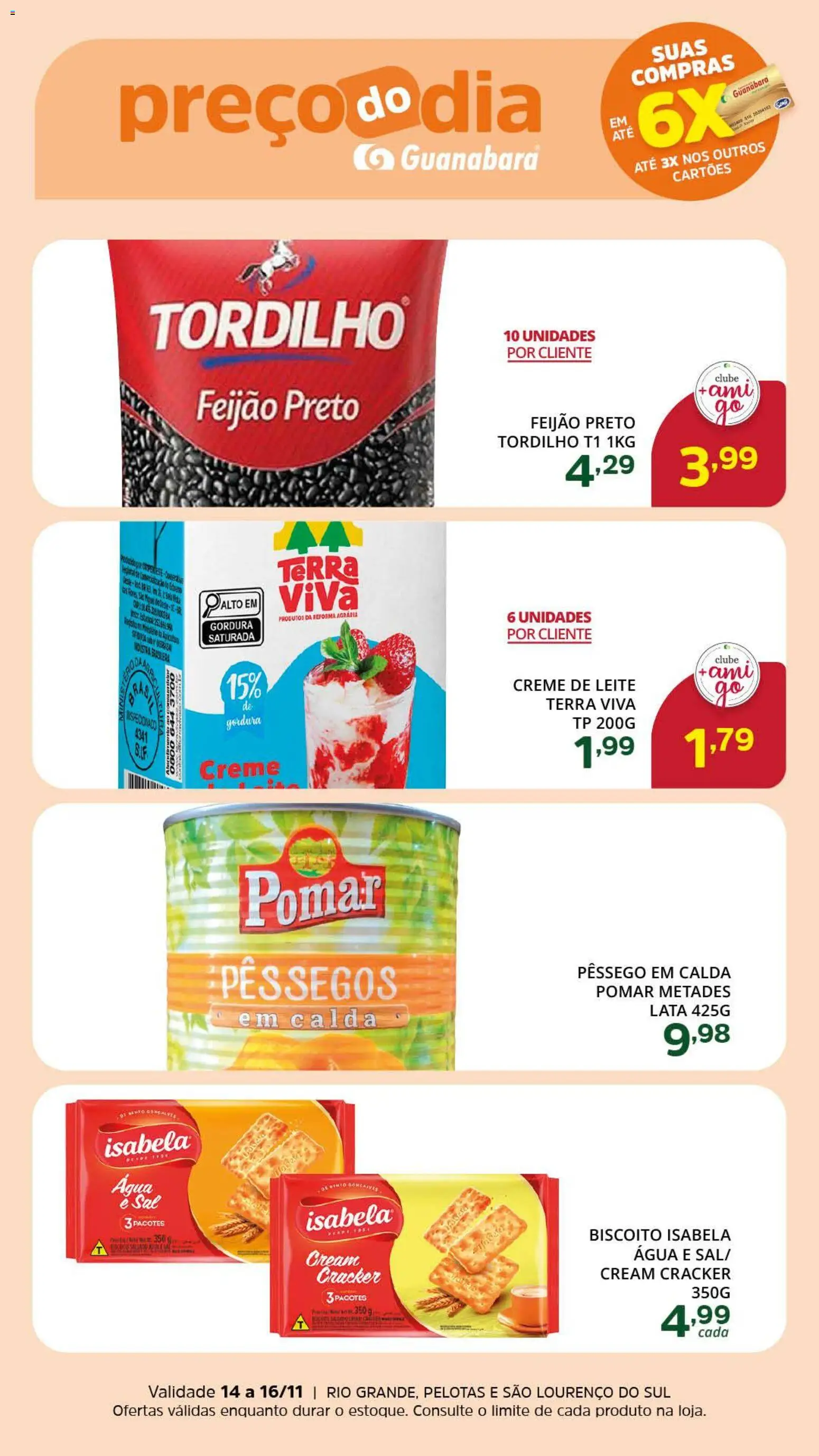 Supermercado Guanabara Folheto - válido de 14.11.2025 | Página: 5 | Produtos: Creme, Creme de leite, Sal, Cream cracker