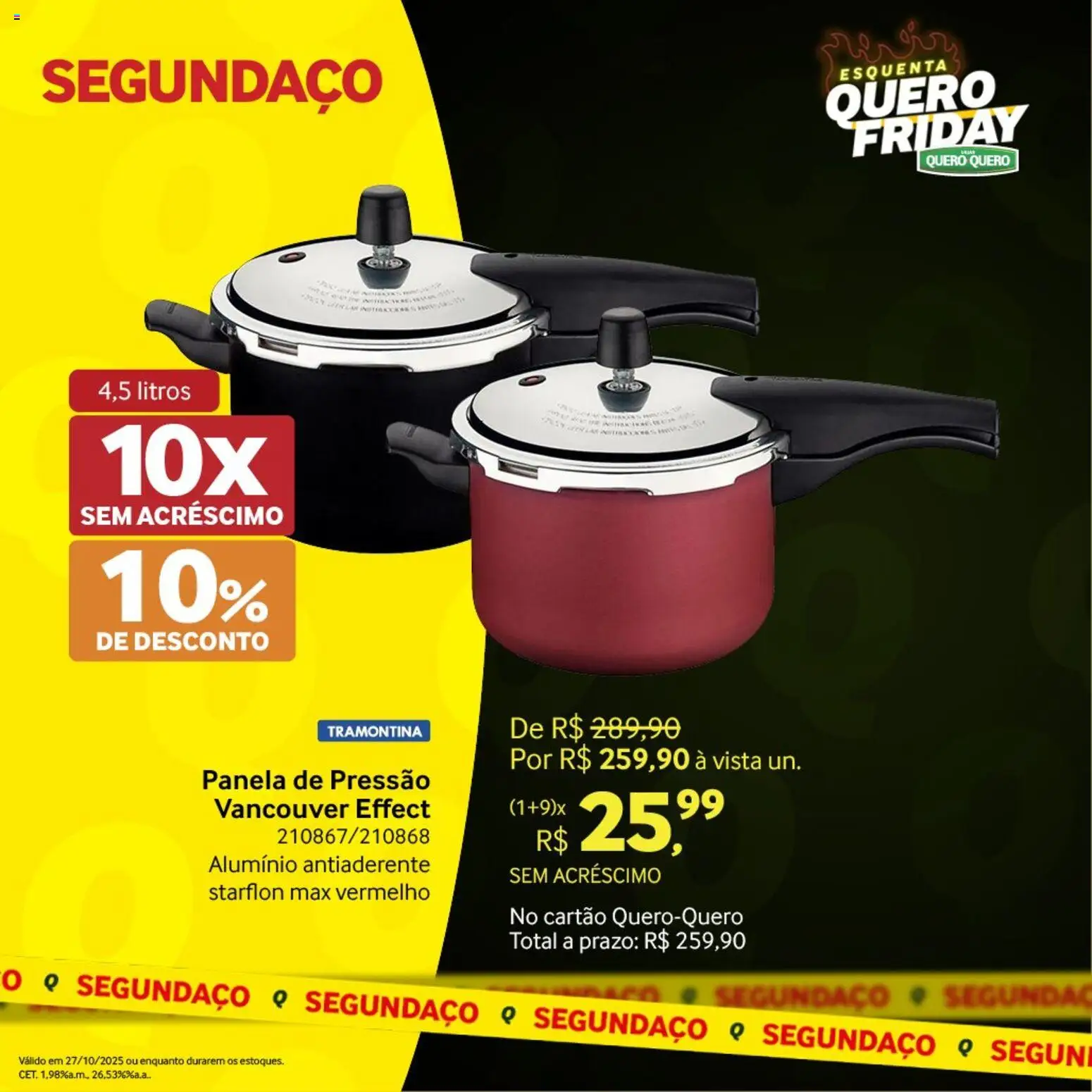 Lojas Quero-Quero Folheto - válido de 27.10.2025 | Página: 10 | Produtos: Panela, Panela de pressão