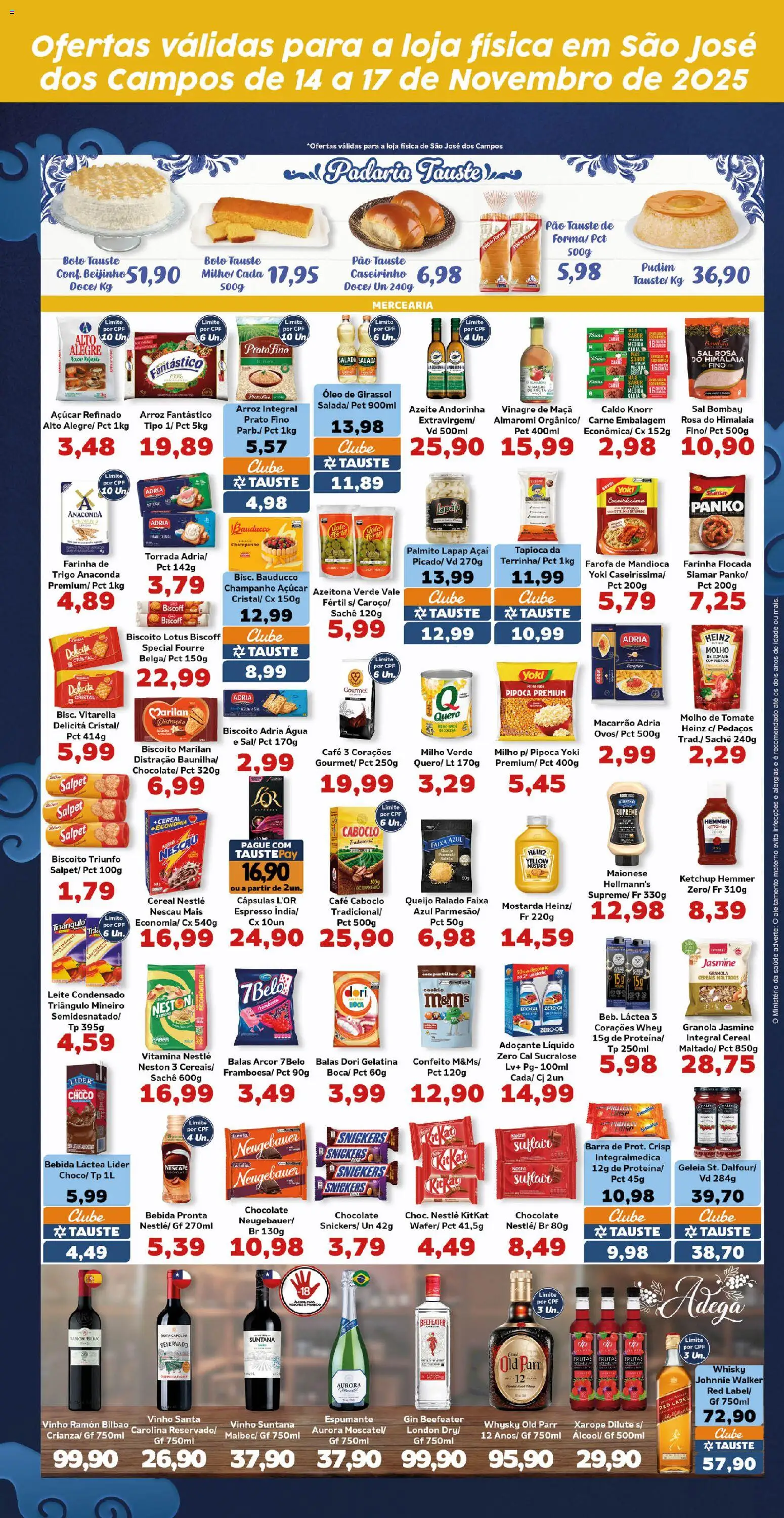 Tauste Folheto - válido de 14.11.2025 | Página: 3 | Produtos: Queijo, Neugebauer, Pão, Carne