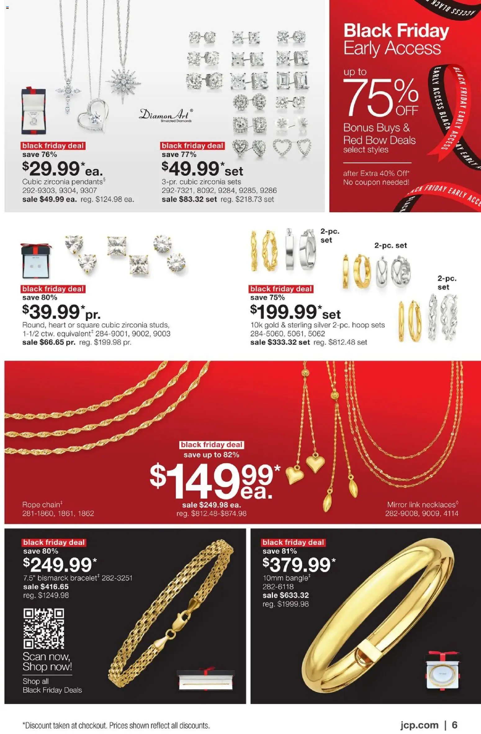 JCPenney Black Friday Early Access Jewelry Deals - valid from 27.10.2025 | Page: 6 | Products: Mirror, Bow