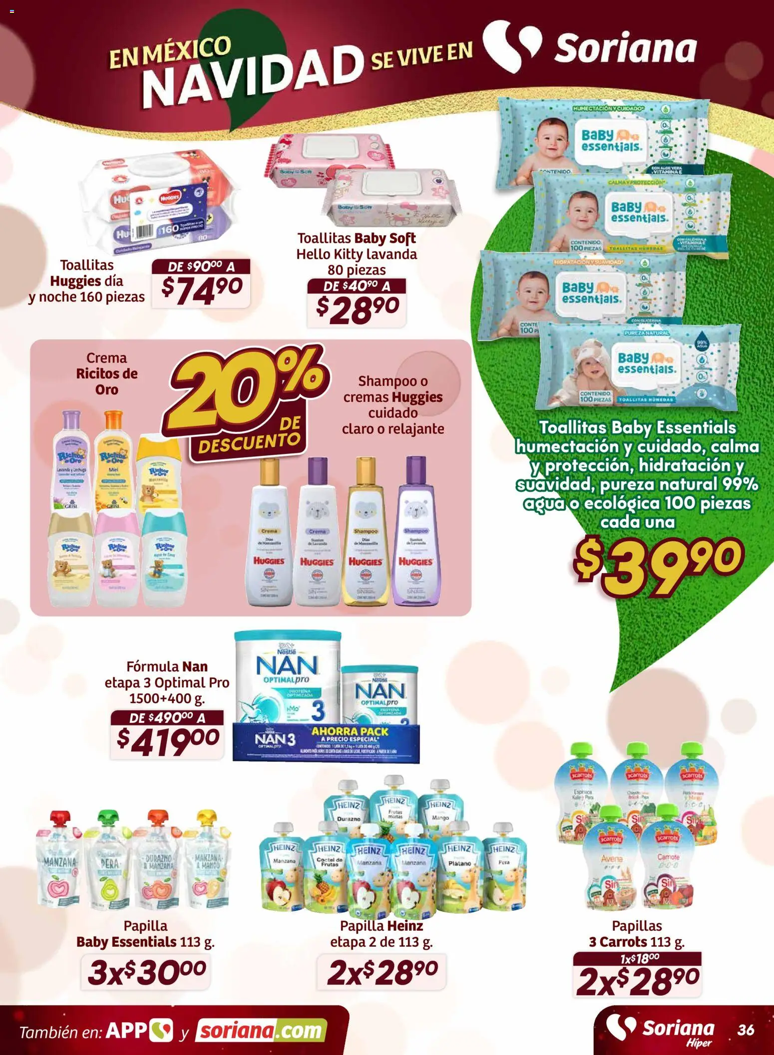 Nuevas ofertas de Soriana válidas en toda la República Mexicana desde el 27.11.2025. ¡Encuentra las mejores ofertas en Soriana - Preciazazaso Híper: Ags, Col, Gto, Jal, Mich! | Página: 37 | Productos: Plátano, Manzana, Mango, Espinaca