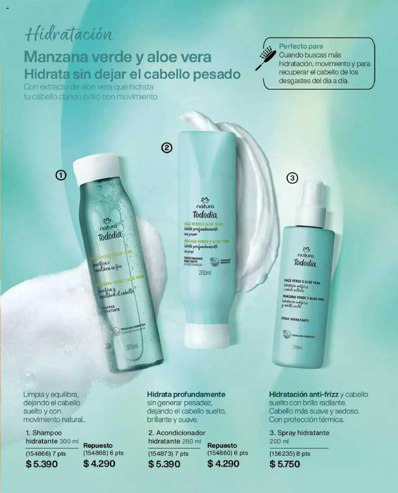 Natura catálogo │ válido desde el 22.07.2025 | Página: 134 | Productos: Brillo, Manzana, Acondicionador, Shampoo