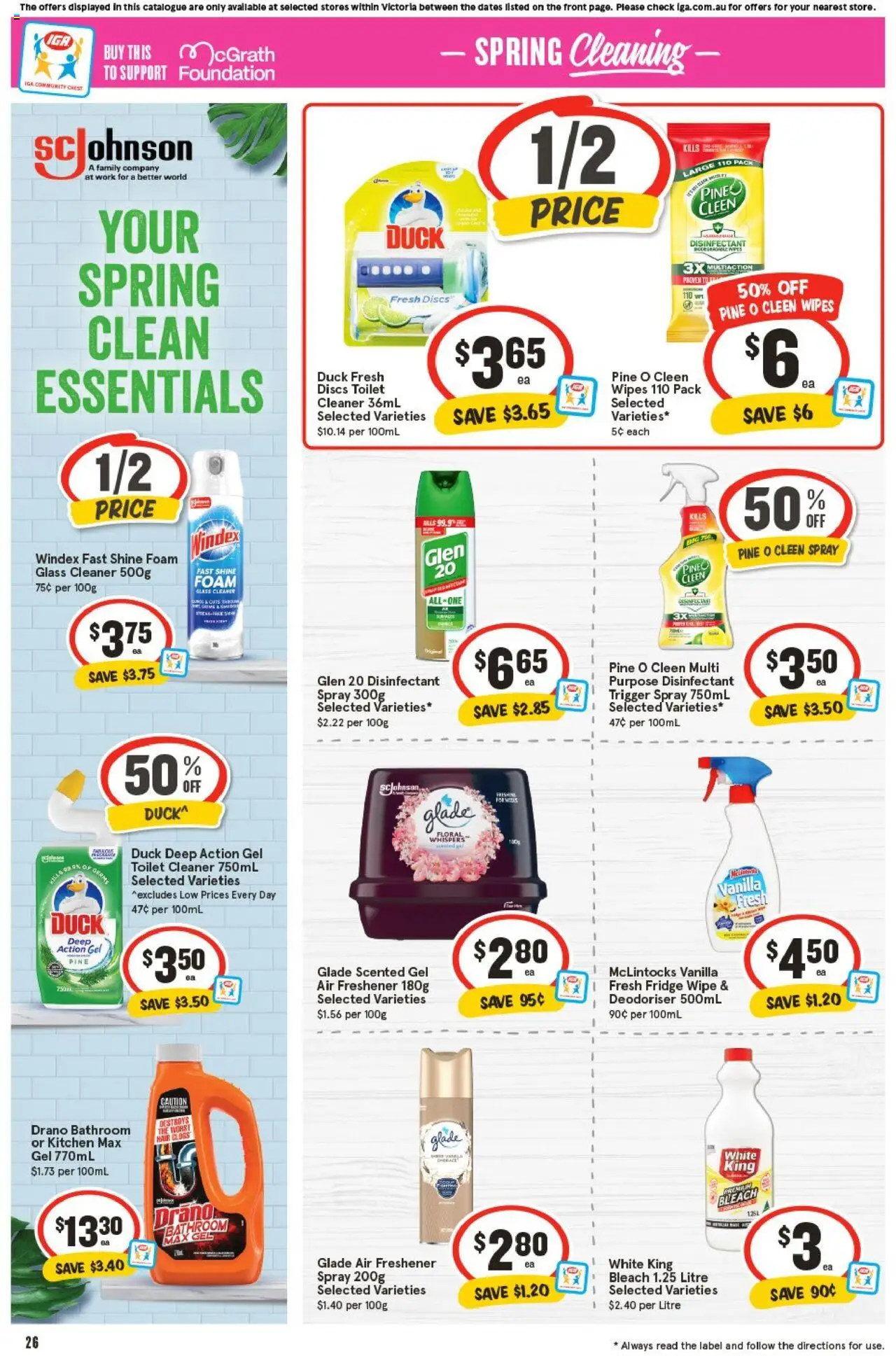 IGA catalogue - valid from 10.09.2025 | Page: 26 | Products: Toilet, Duck, Fridge, Bathroom