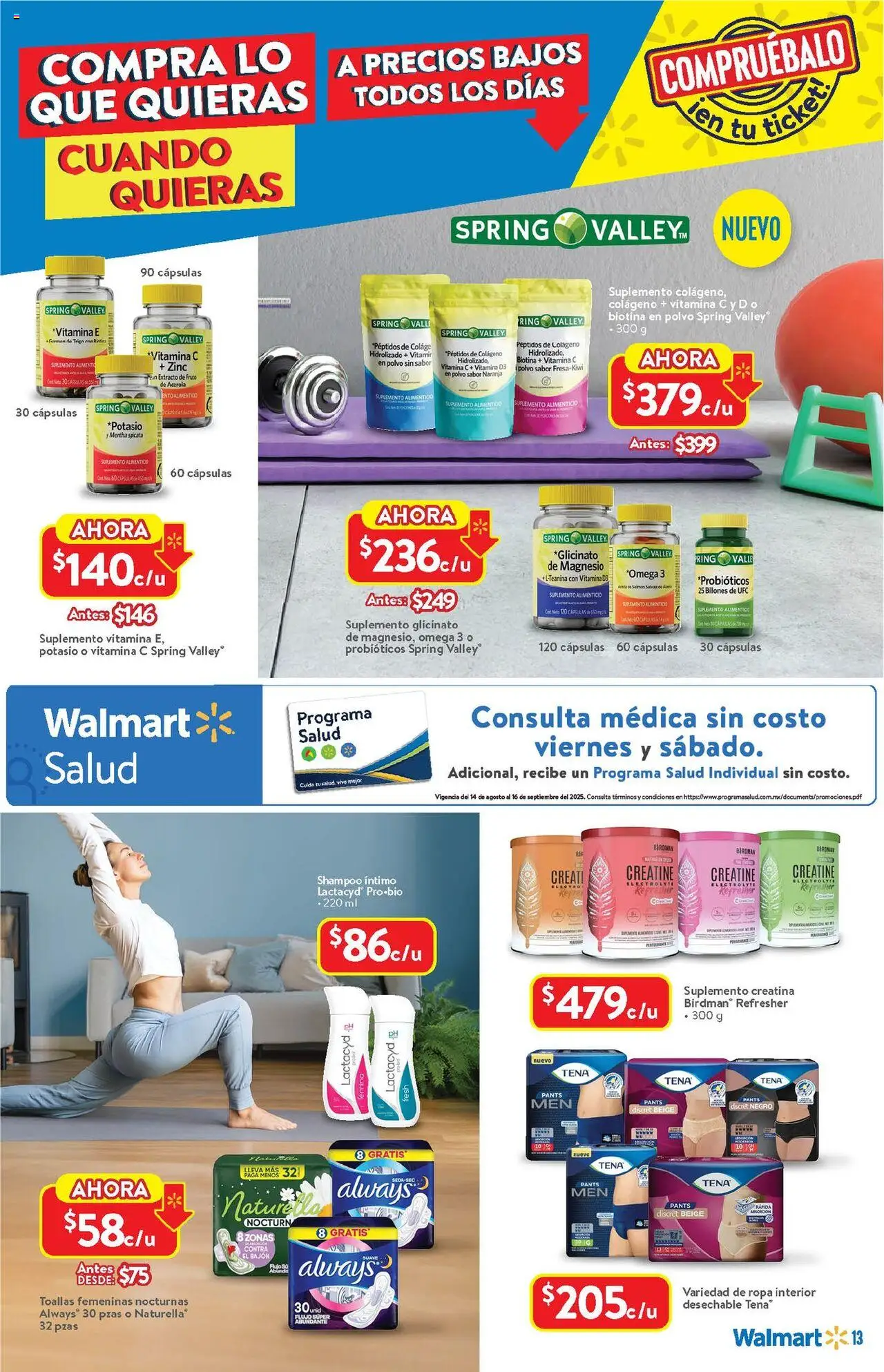 Nuevas ofertas de Walmart válidas en toda la República Mexicana desde el 14.08.2025. ¡Encuentra las mejores ofertas en Walmart - Folleto! | Página: 13 | Productos: Aceite, Ropa, Ropa interior, Pants