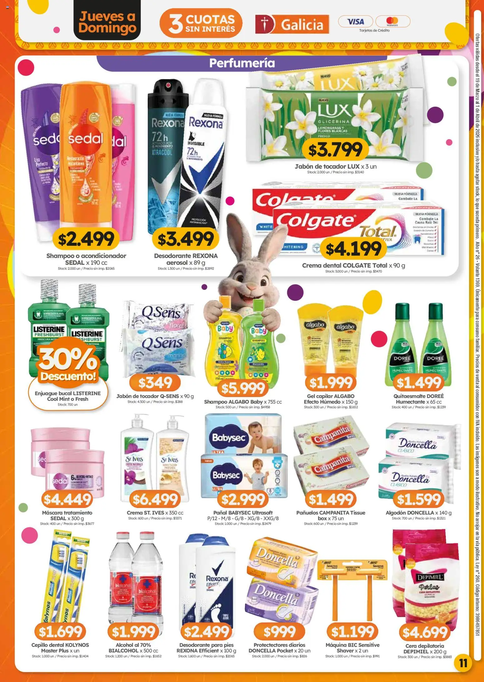 Cordiez ofertas │ válido desde el 19.03.2026 | Página: 11 | Productos: Acondicionador, Desodorante, Enjuague bucal, Cera