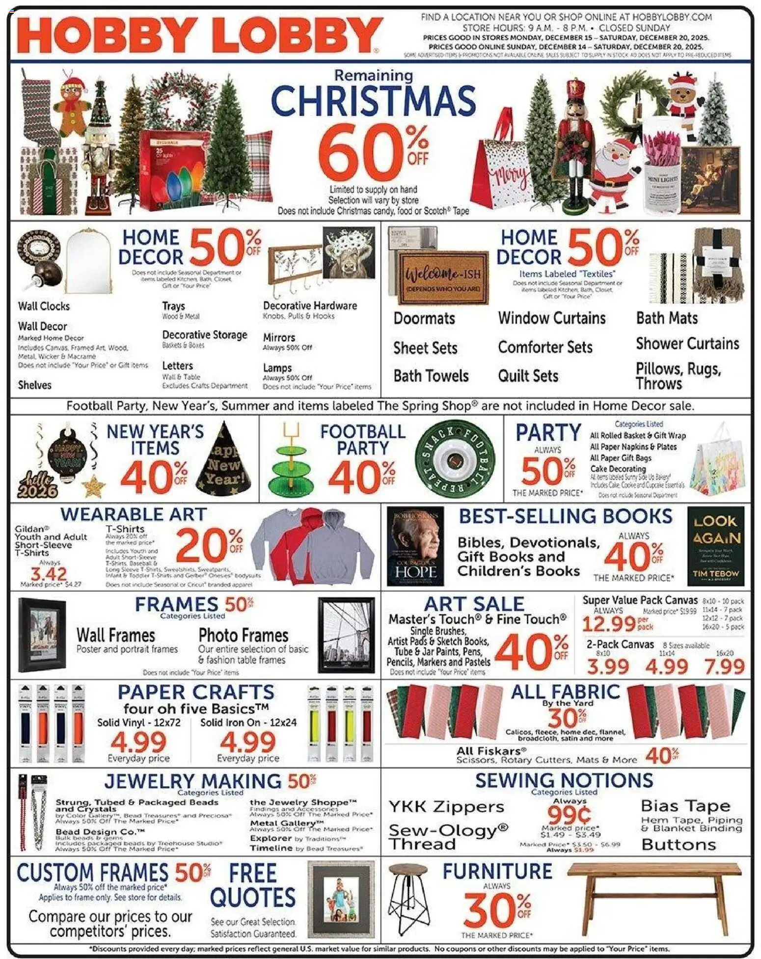 Hobby Lobby Weekly Ad - valid from 14.12.2025 | Page: 1