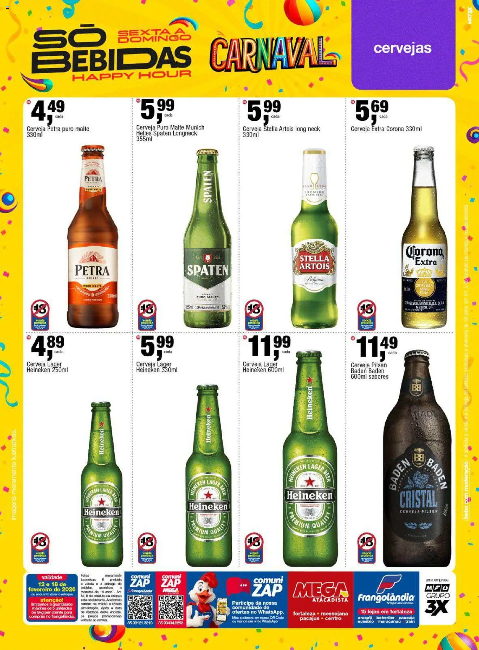 Frangolândia Folheto - válido de 12.02.2026 | Página: 10 | Produtos: Heineken 600ml, Cerveja, Heineken, Câmera