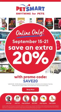 Preview of Petsmart weekly flyer / circulaire from shop Petsmart valid from 15.09.2025