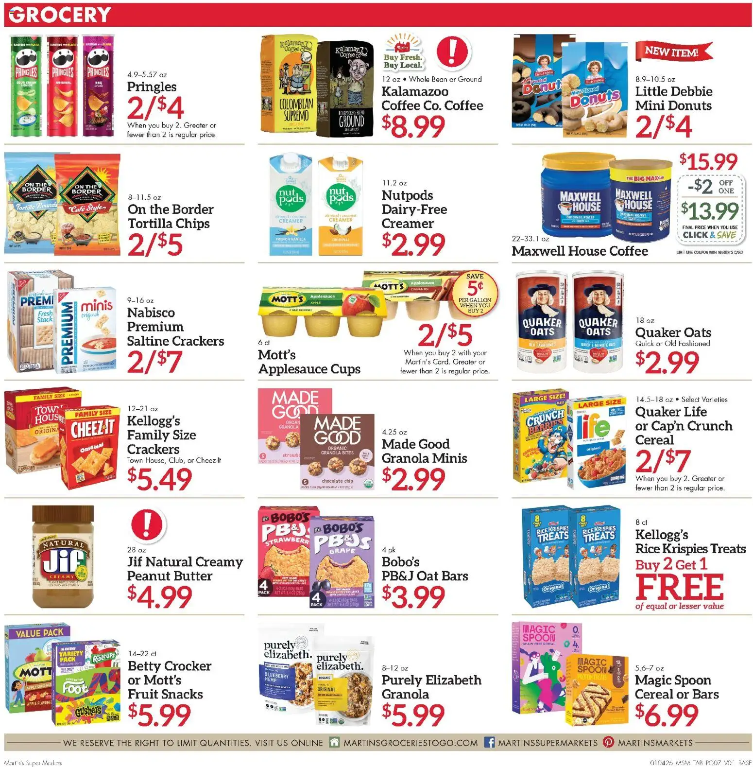 Martin’s Weekly Ad - valid from 04.01.2026 | Page: 7 | Products: Butter, Coffee, Chips, UPS