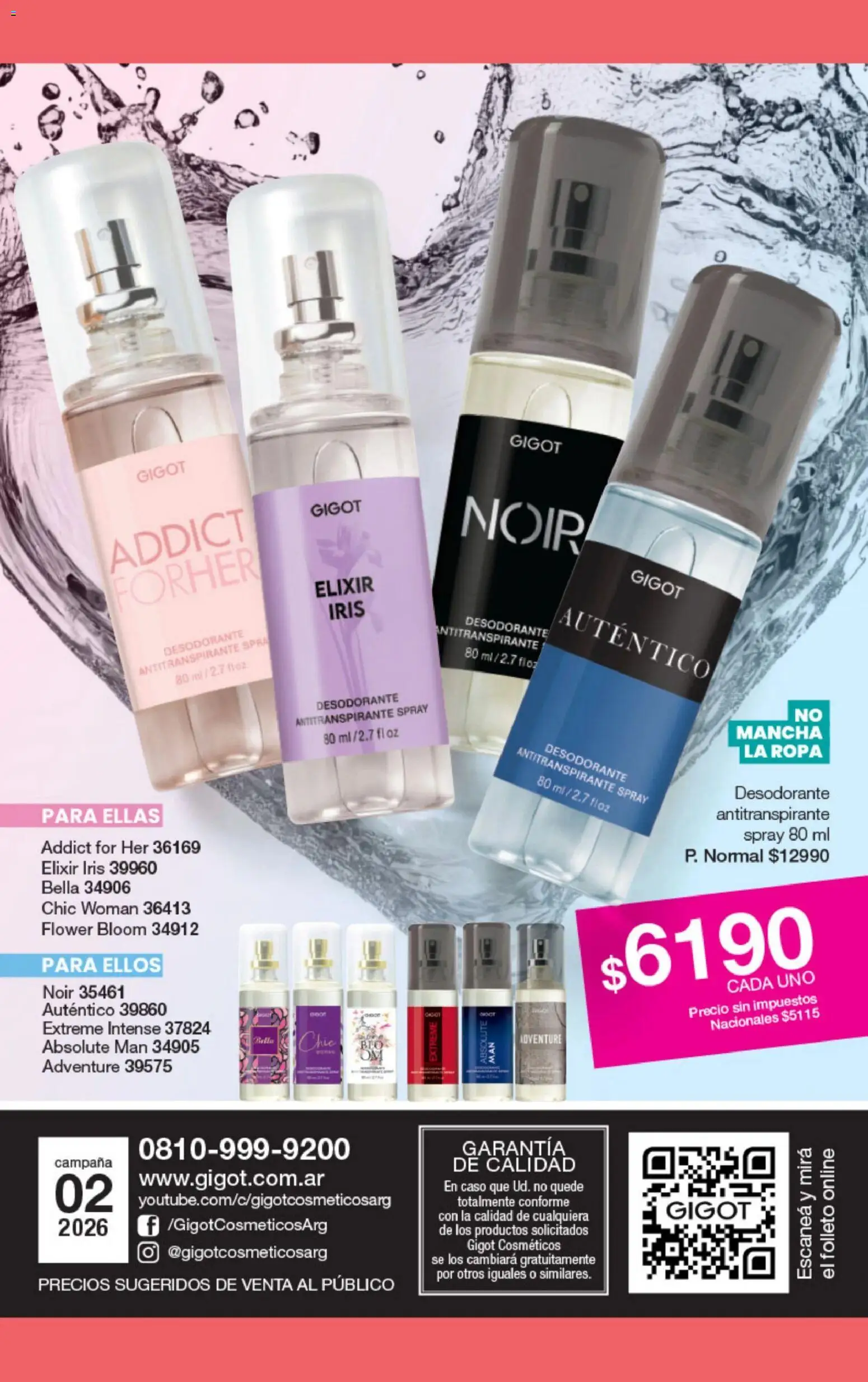 Gigot catálogo 02 │ válido desde el 01.02.2026 | Página: 178 | Productos: Caso, Campana, Desodorante, Ropa