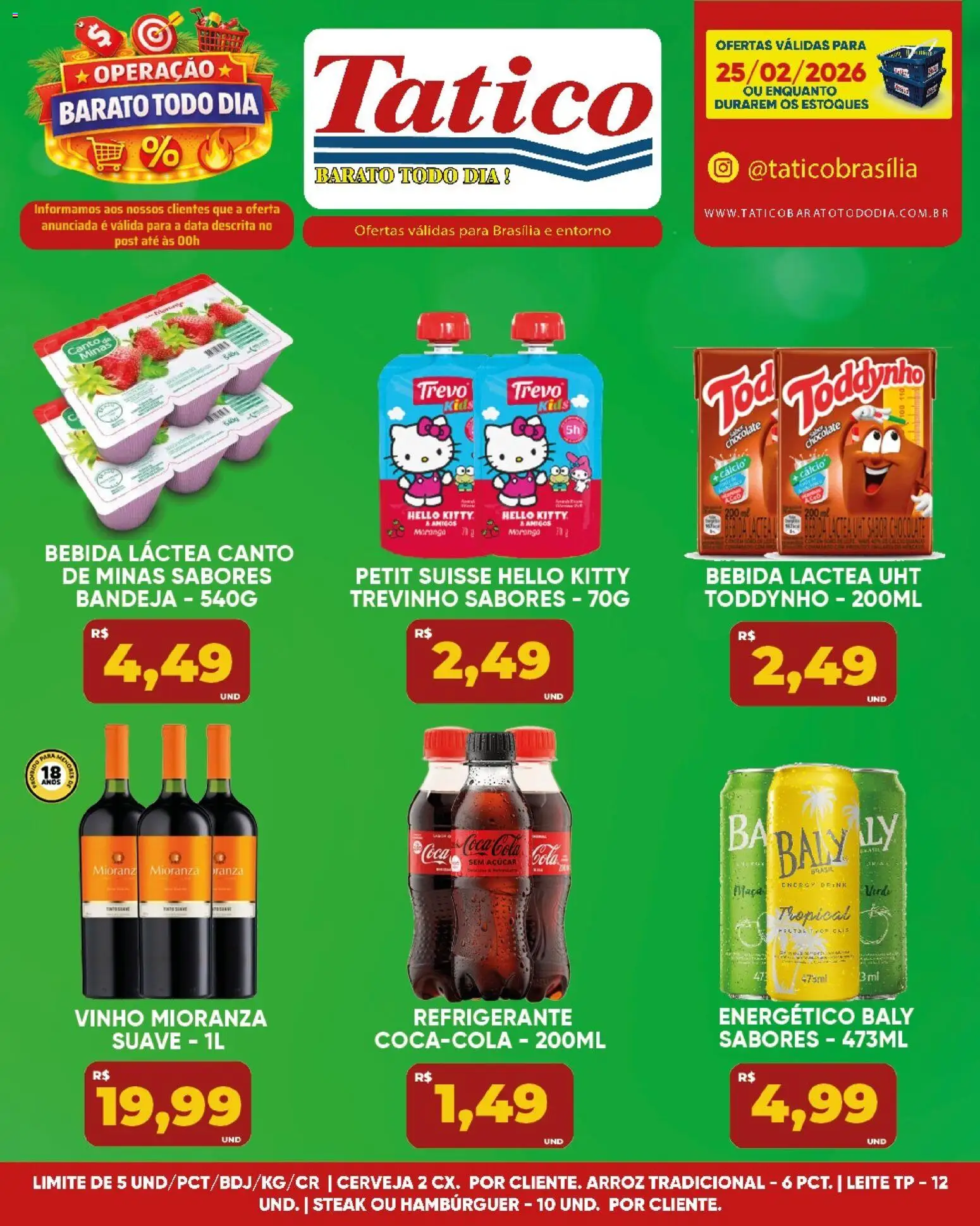Tatico Folheto - válido de 26.02.2026 | Página: 31 | Produtos: Leite, Vinho, Arroz, Hambúrguer