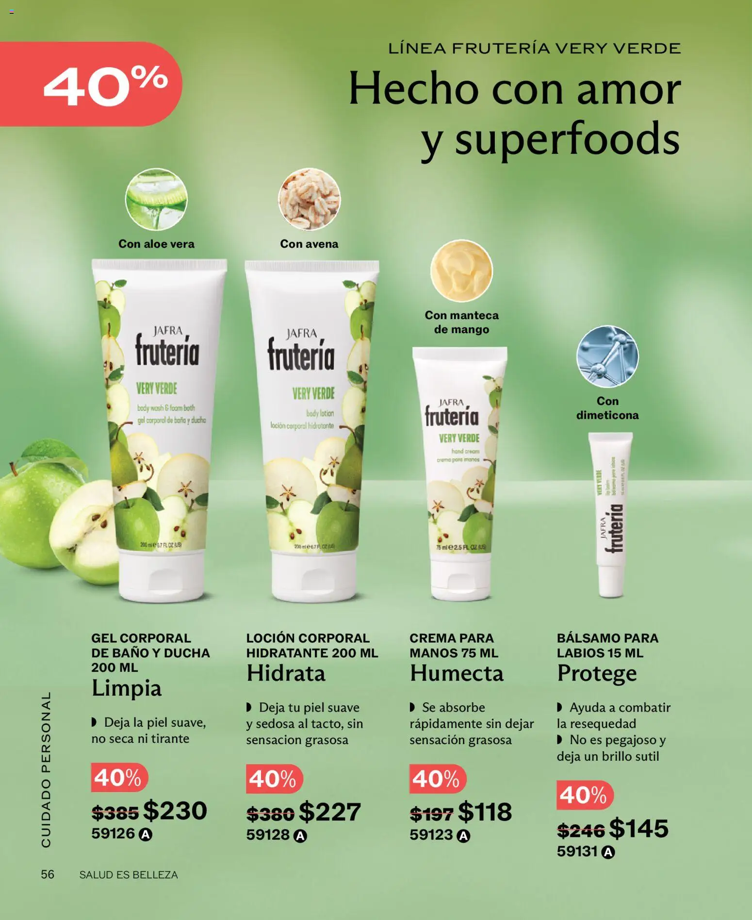 Nuevas ofertas de JAFRA válidas en toda la República Mexicana desde el 01.01.2026. ¡Encuentra las mejores ofertas en JAFRA catálogo! | Página: 56