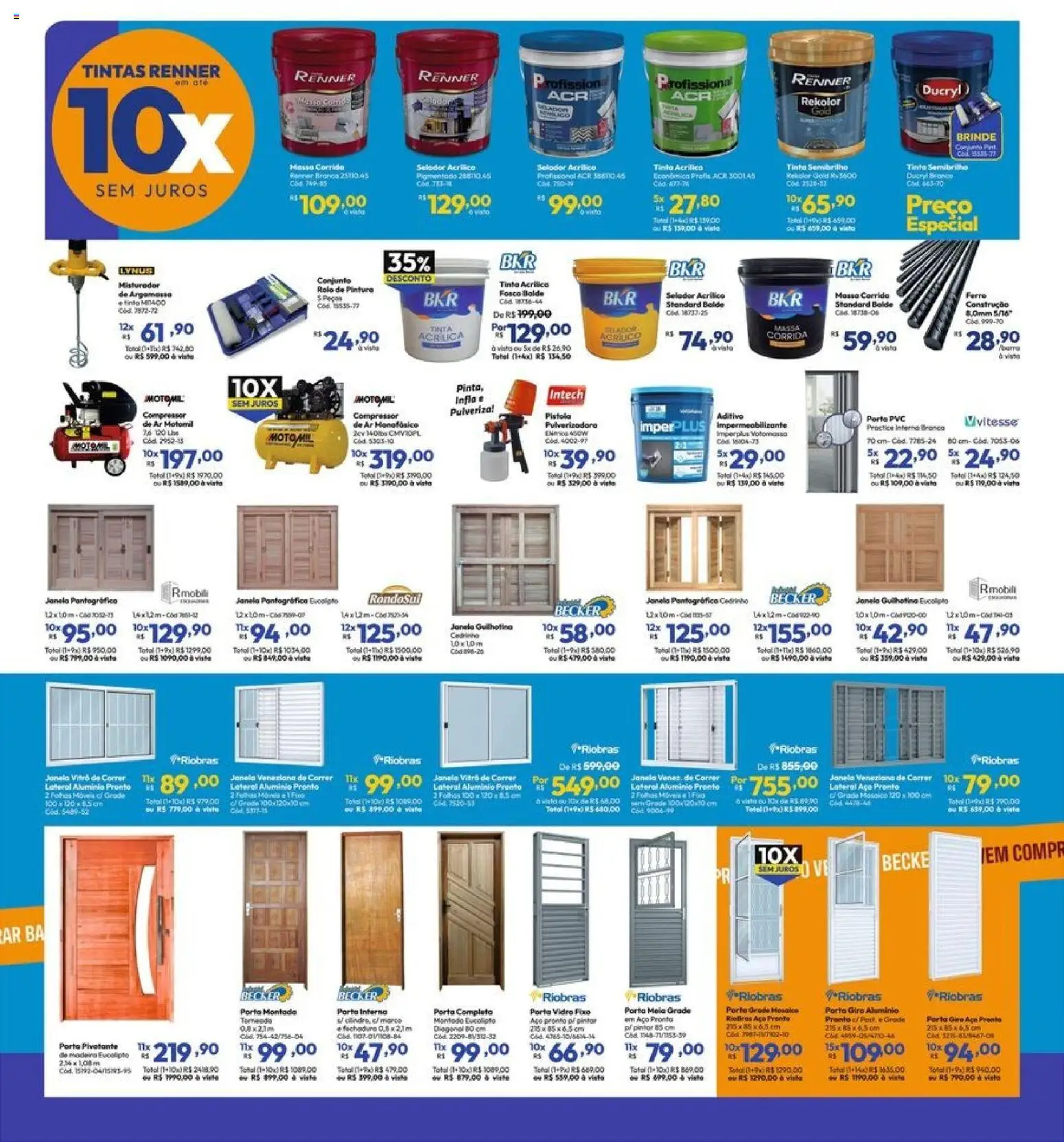 Lojas Becker Folheto - válido de 01.02.2026 | Página: 10 | Produtos: Impermeabilizante, Selador, Janela, Compressor