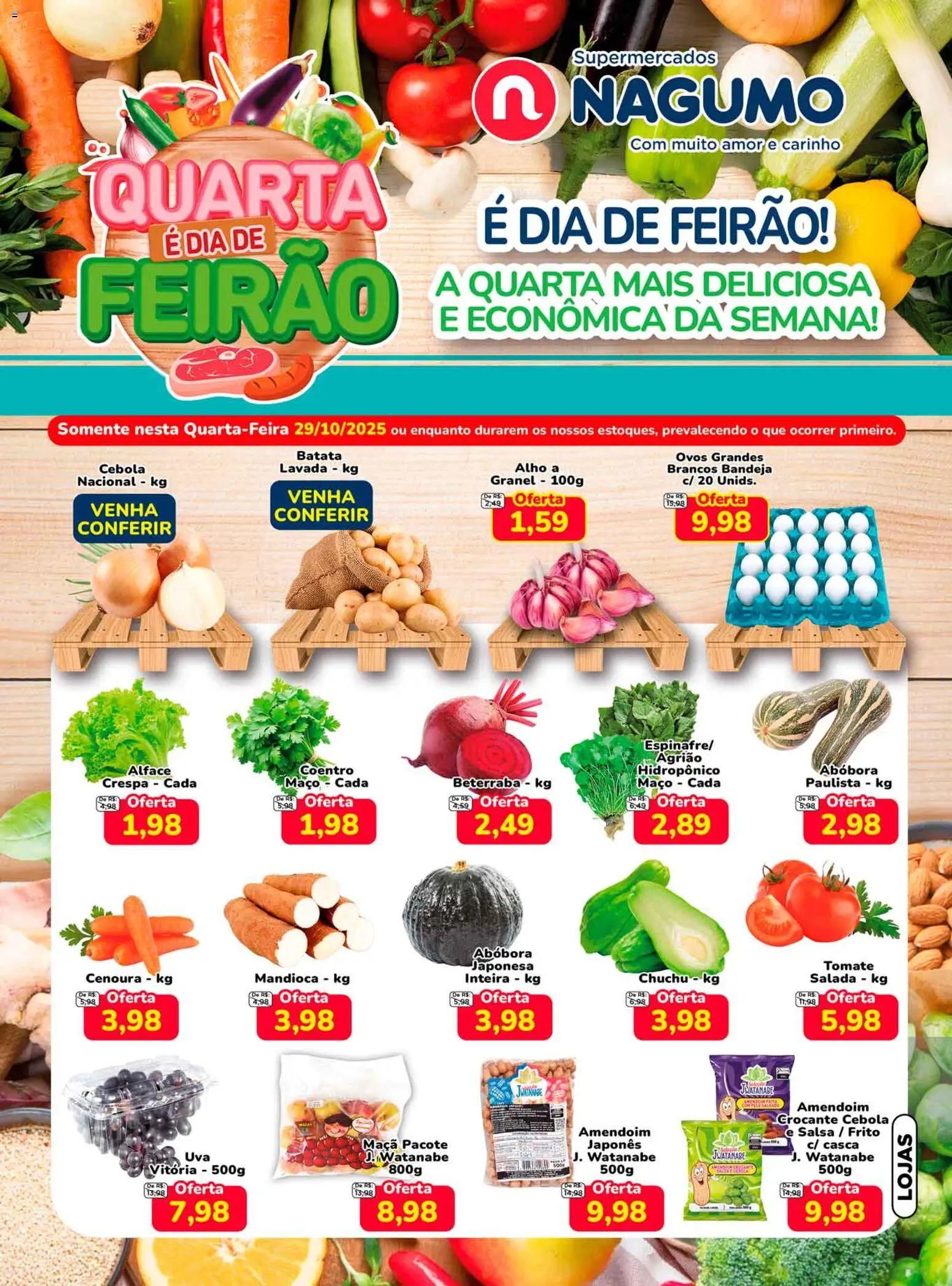 Nagumo Folheto - válido de 29.10.2025 | Página: 1 | Produtos: Beterraba, Cenoura, Bandeja, Batata
