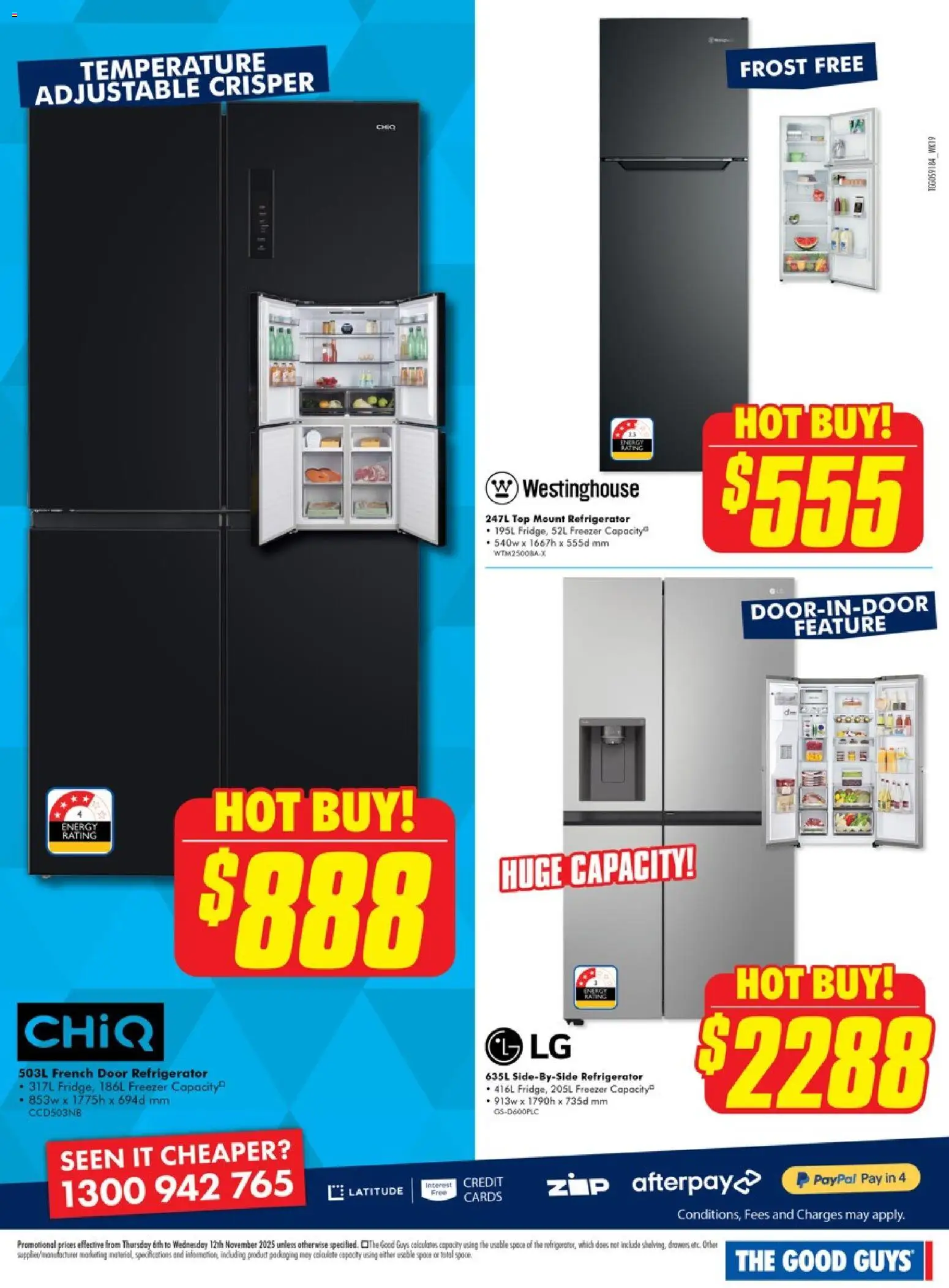 The Good Guys catalogue - valid from 05.11.2025 | Page: 2 | Products: Door, Freezer, Refrigerator