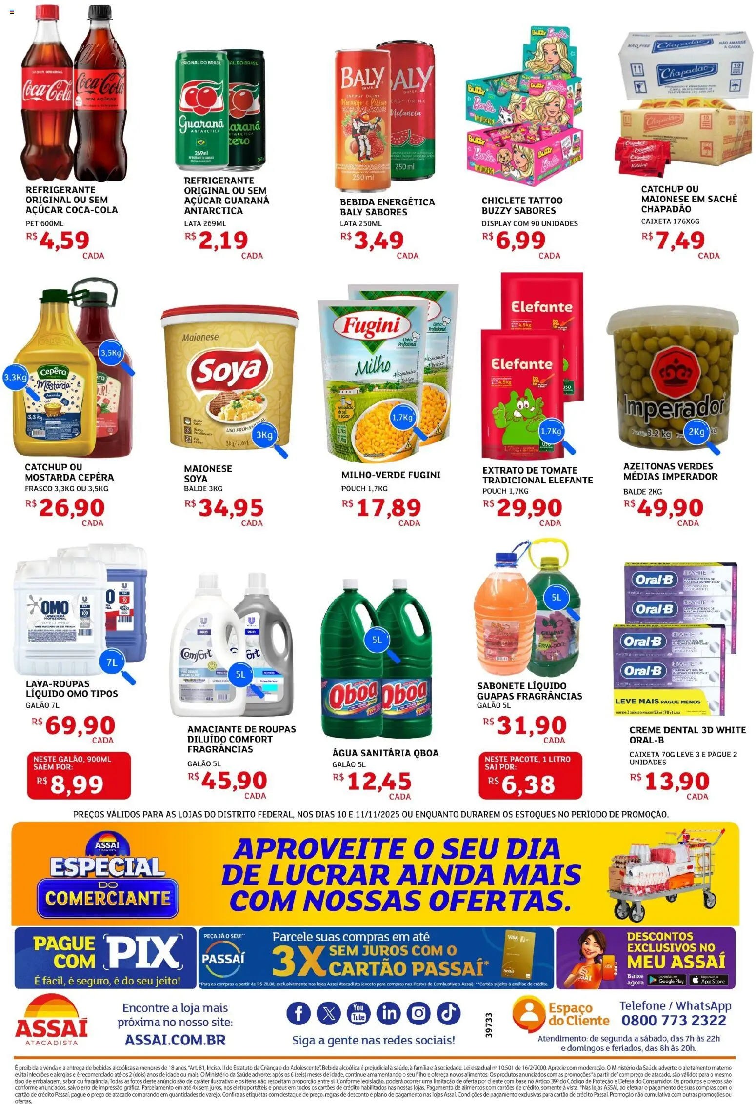Assaí Atacadista Folheto - válido de 10.11.2025 | Página: 2 | Produtos: Base, Roupas, Sabonete líquido, Balde