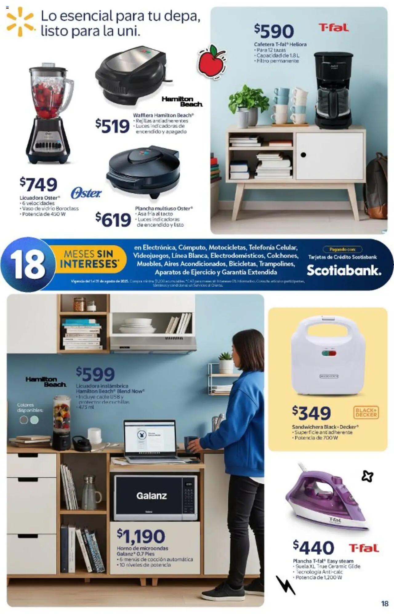 Nuevas ofertas de Walmart válidas en toda la República Mexicana desde el 20.08.2025. ¡Encuentra las mejores ofertas en Walmart - Folleto Regreso a Clases! | Página: 18 | Productos: Usb, Sandwichera, Horno, Cable USB