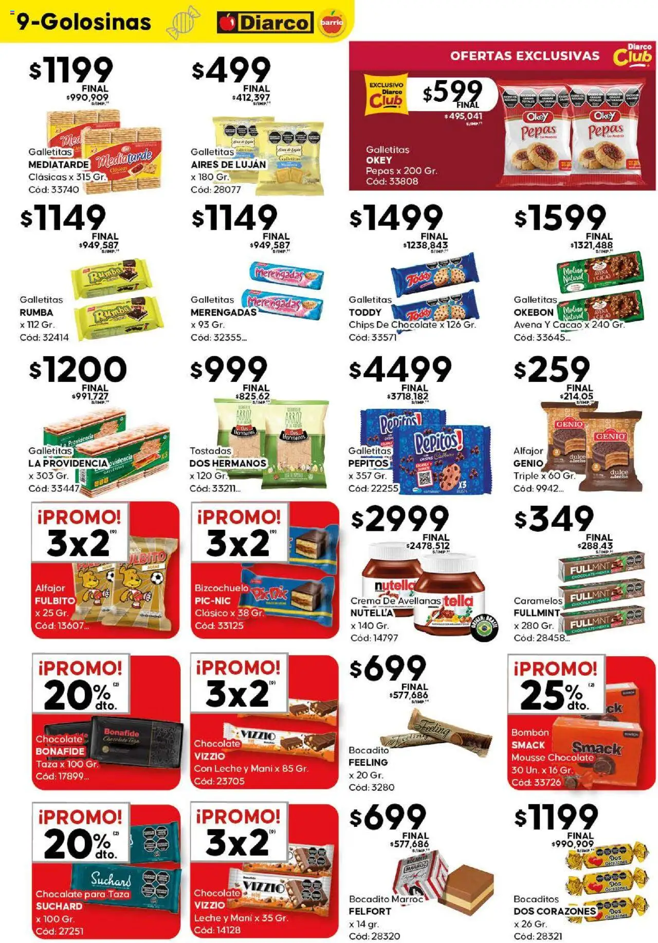 Diarco - Ofertas Diarco Barrio │ válido desde el 08.09.2025 | Página: 9 | Productos: Avena, Mousse, Leche, Cacao